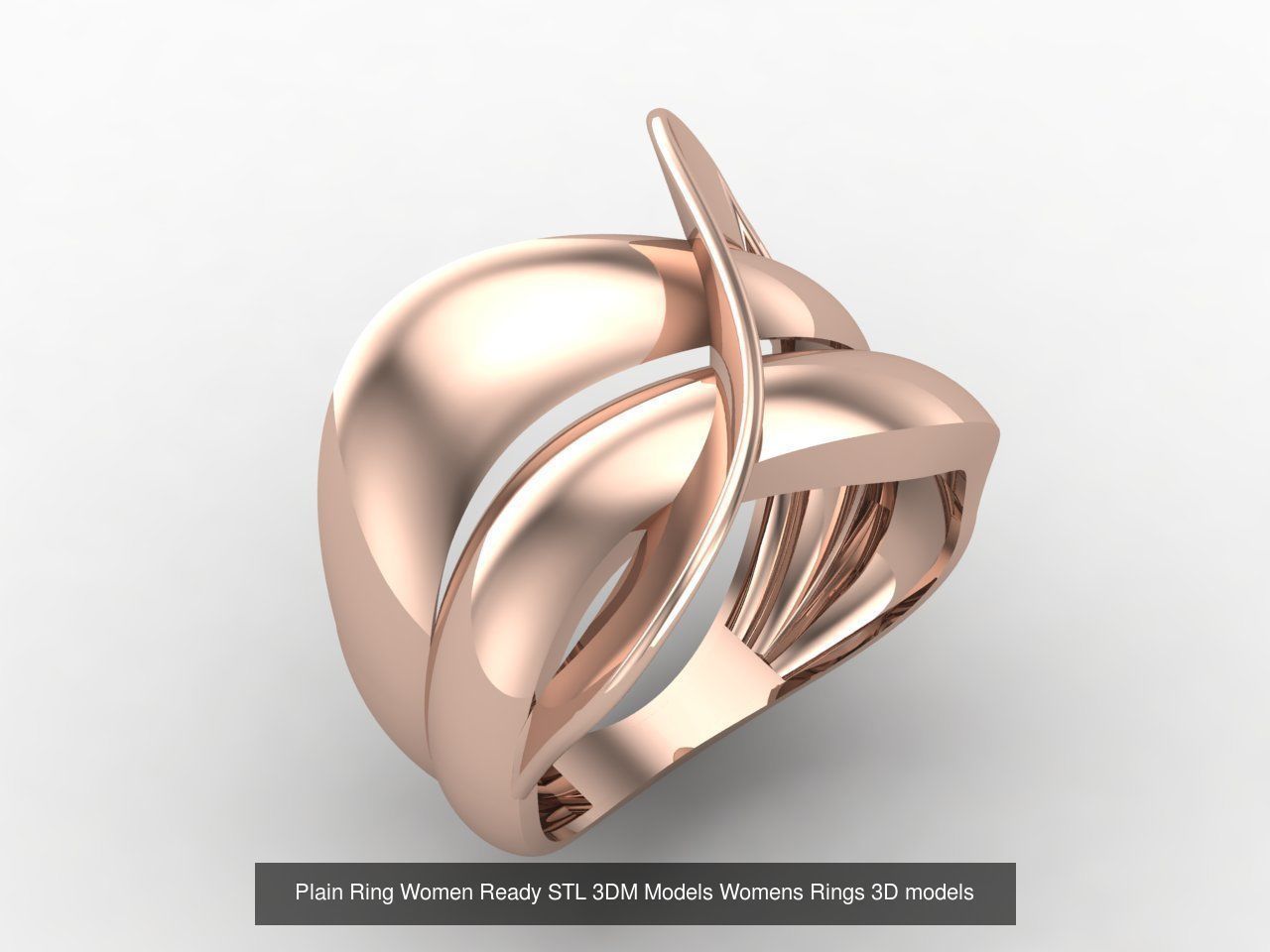 72 Model Files -Women Ring Womens Rings Plain Models  3DM STL 3D Model Collection_20