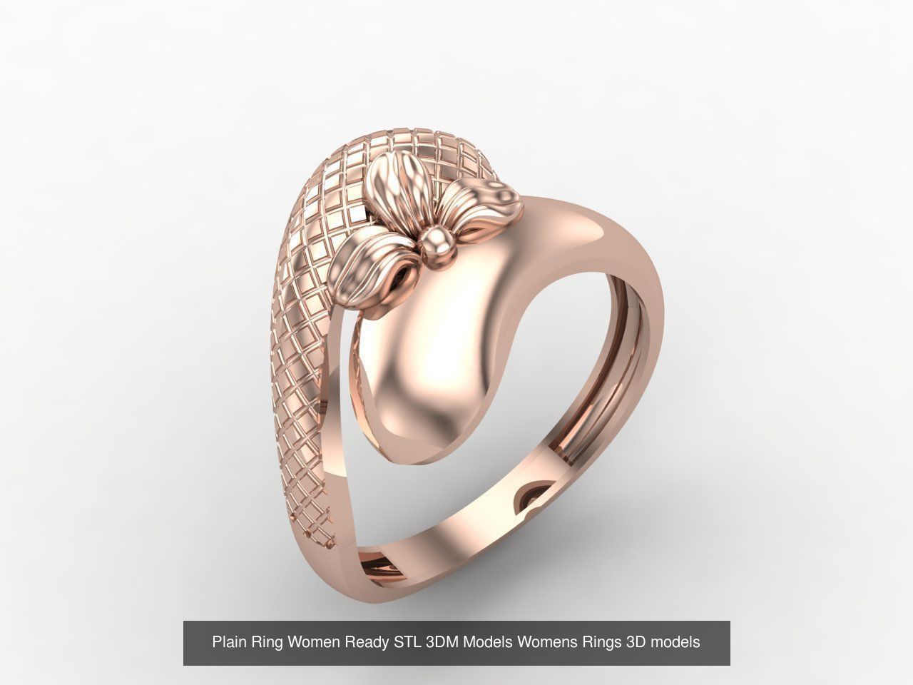 72 Model Files -Women Ring Womens Rings Plain Models  3DM STL 3D Model Collection_63