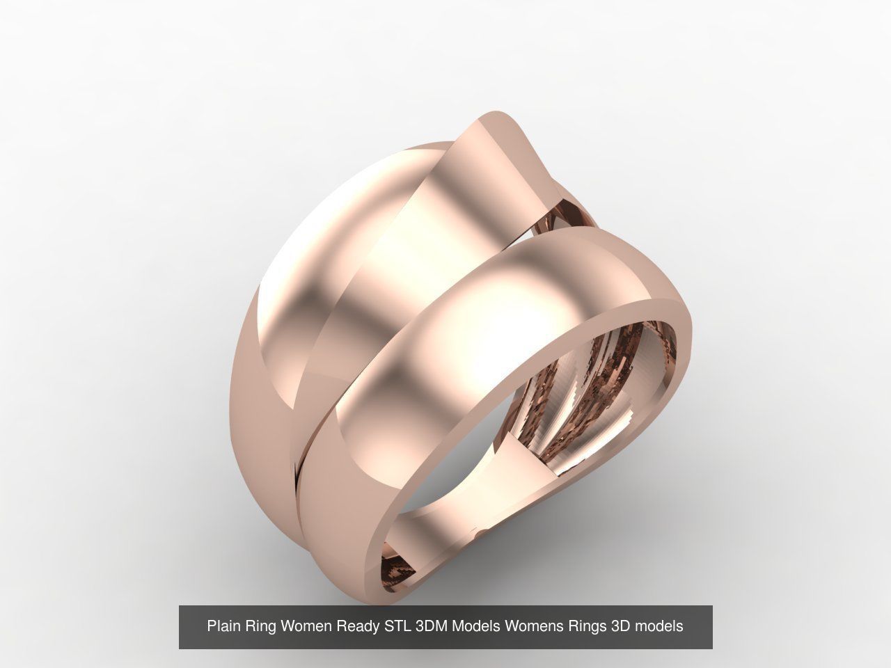 72 Model Files -Women Ring Womens Rings Plain Models  3DM STL 3D Model Collection_65