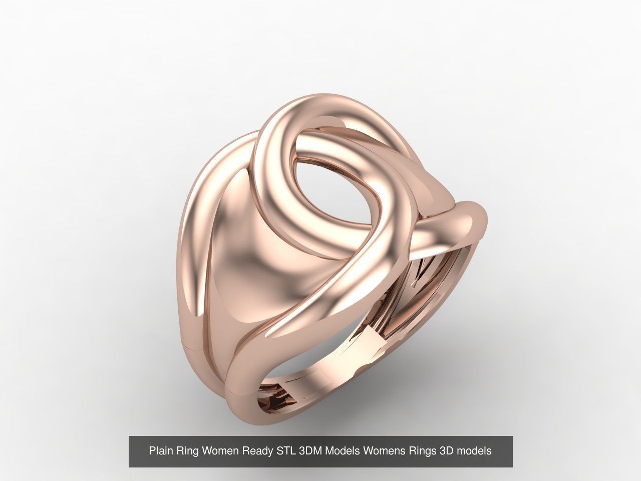 72 Model Files -Women Ring Womens Rings Plain Models  3DM STL 3D Model Collection_32