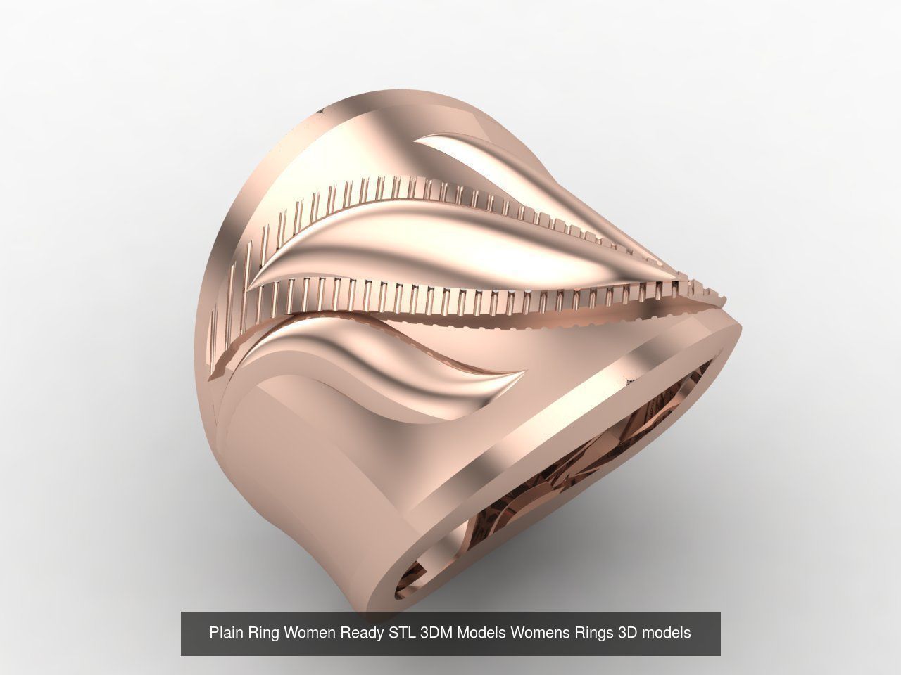 72 Model Files -Women Ring Womens Rings Plain Models  3DM STL 3D Model Collection_28