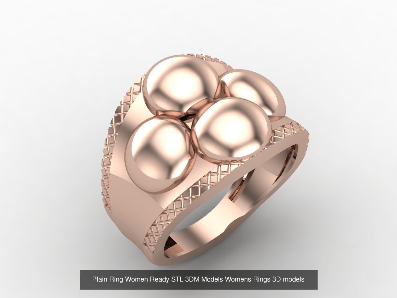 72 Model Files -Women Ring Womens Rings Plain Models  3DM STL 3D Model Collection_50