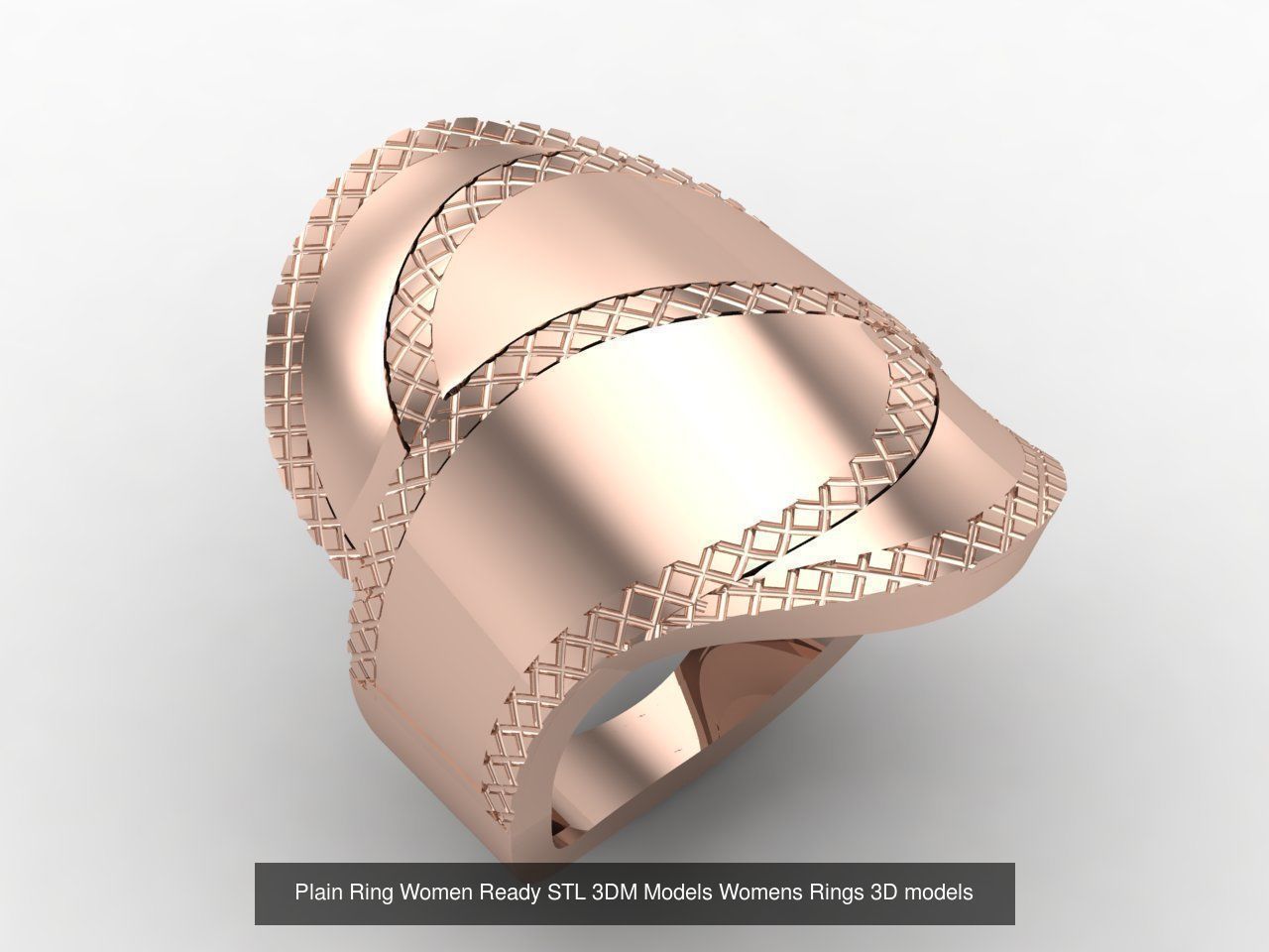 72 Model Files -Women Ring Womens Rings Plain Models  3DM STL 3D Model Collection_41