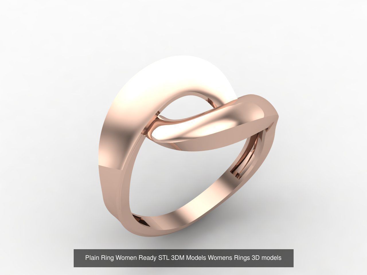 72 Model Files -Women Ring Womens Rings Plain Models  3DM STL 3D Model Collection_53