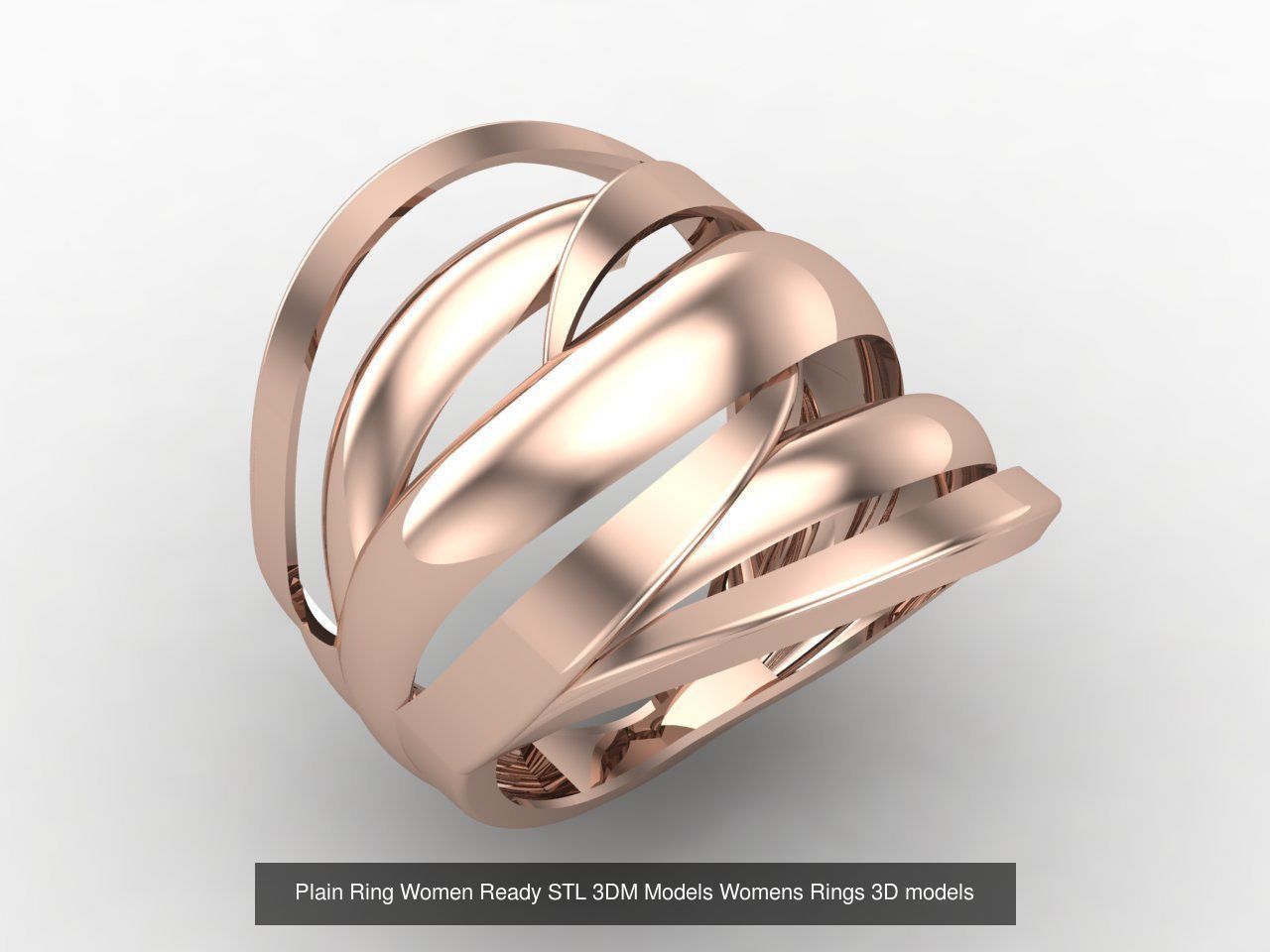72 Model Files -Women Ring Womens Rings Plain Models  3DM STL 3D Model Collection_19