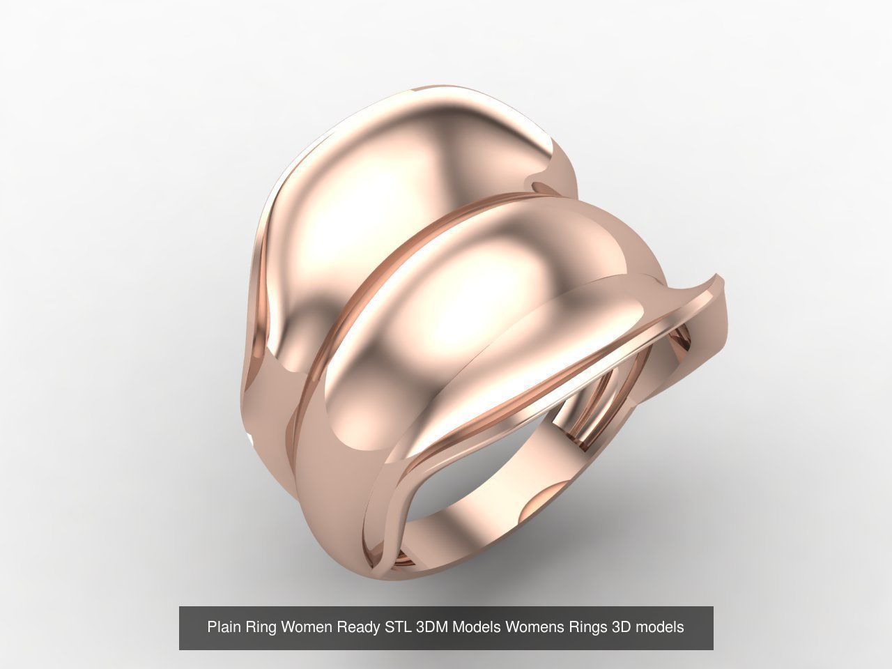 72 Model Files -Women Ring Womens Rings Plain Models  3DM STL 3D Model Collection_57