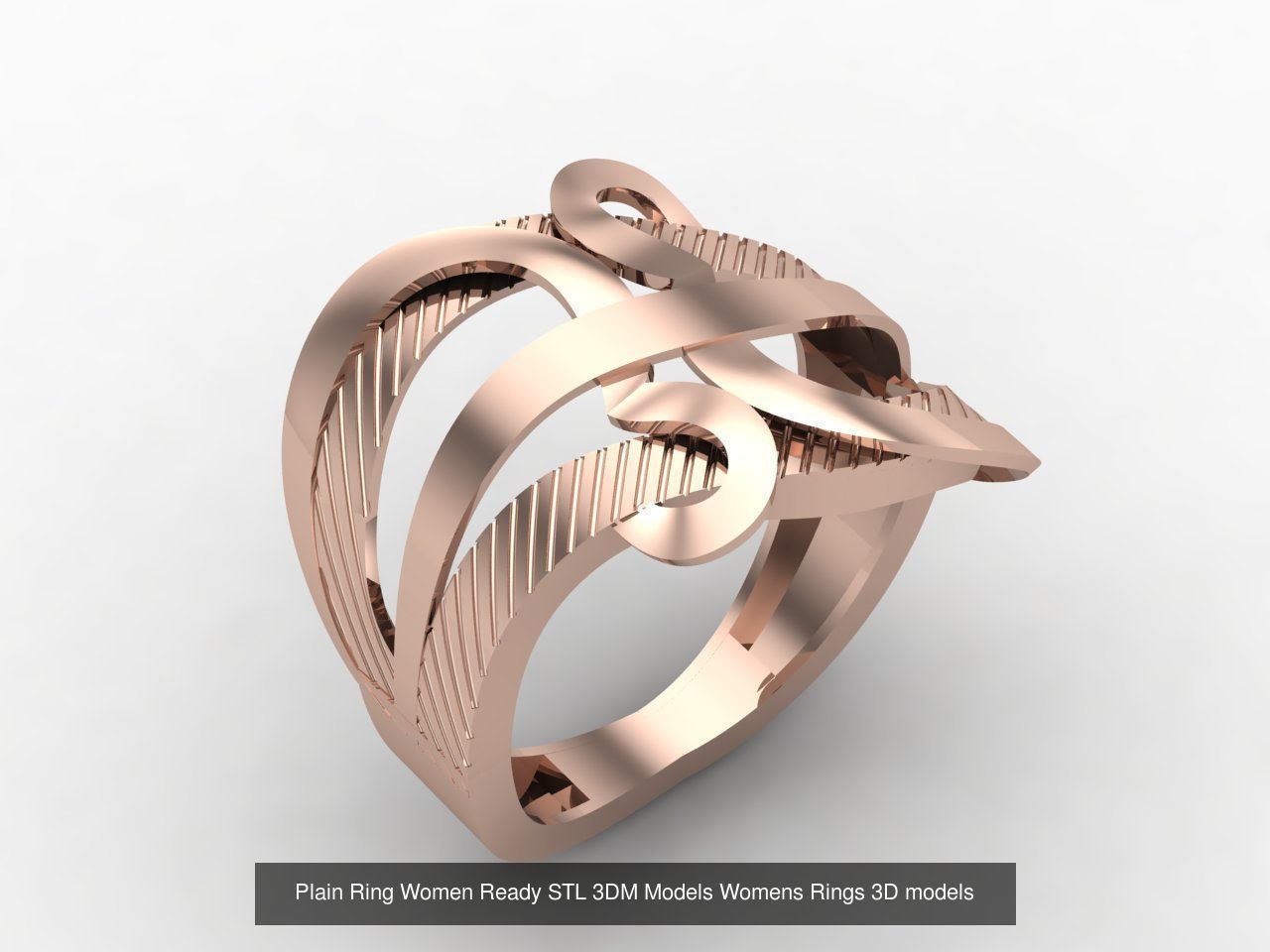 72 Model Files -Women Ring Womens Rings Plain Models  3DM STL 3D Model Collection_26