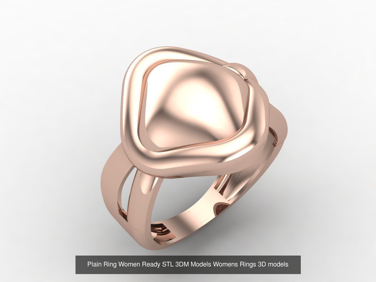 72 Model Files -Women Ring Womens Rings Plain Models  3DM STL 3D Model Collection_71