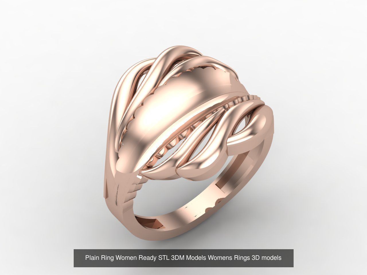 72 Model Files -Women Ring Womens Rings Plain Models  3DM STL 3D Model Collection_8