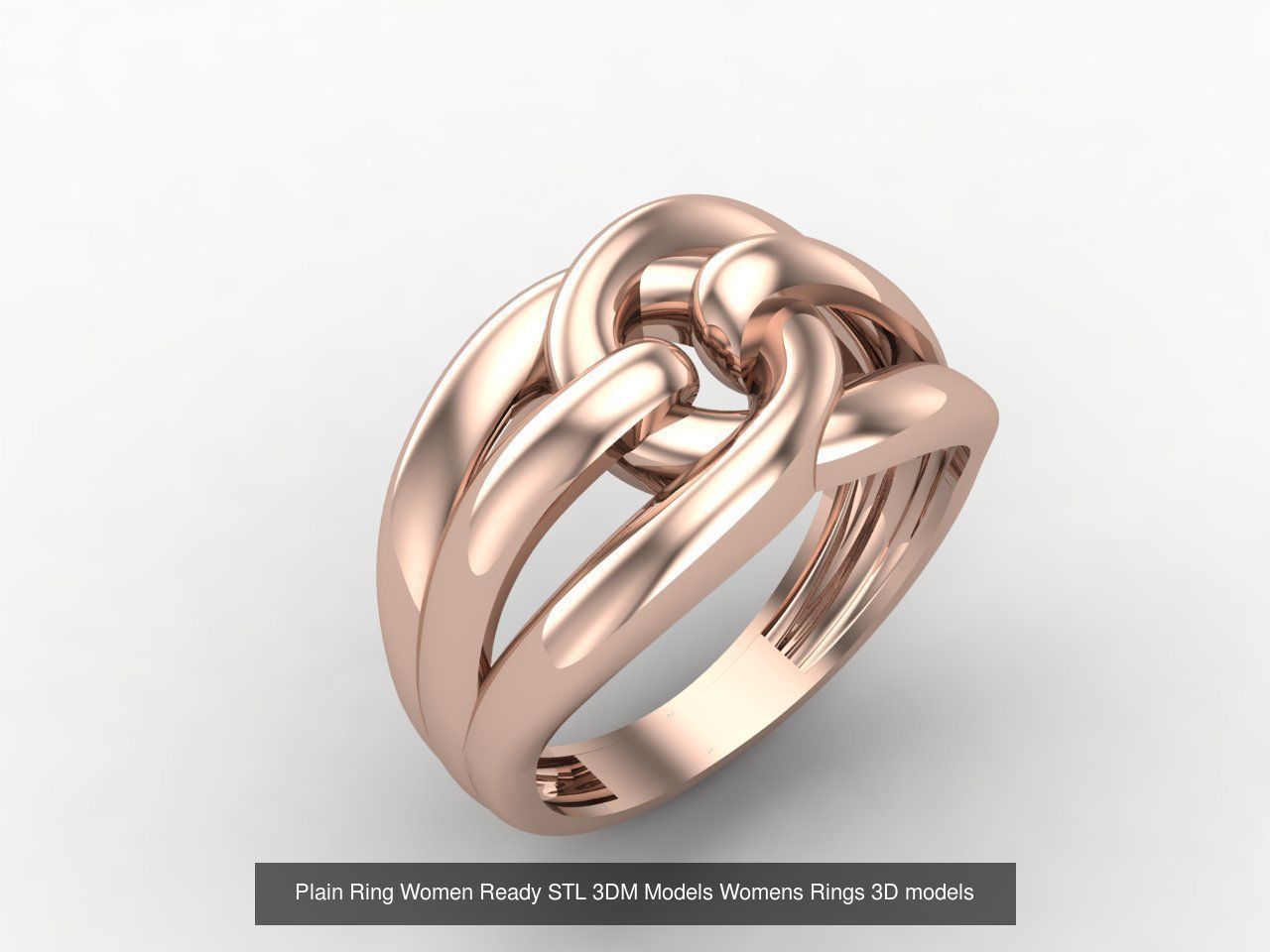 72 Model Files -Women Ring Womens Rings Plain Models  3DM STL 3D Model Collection_35