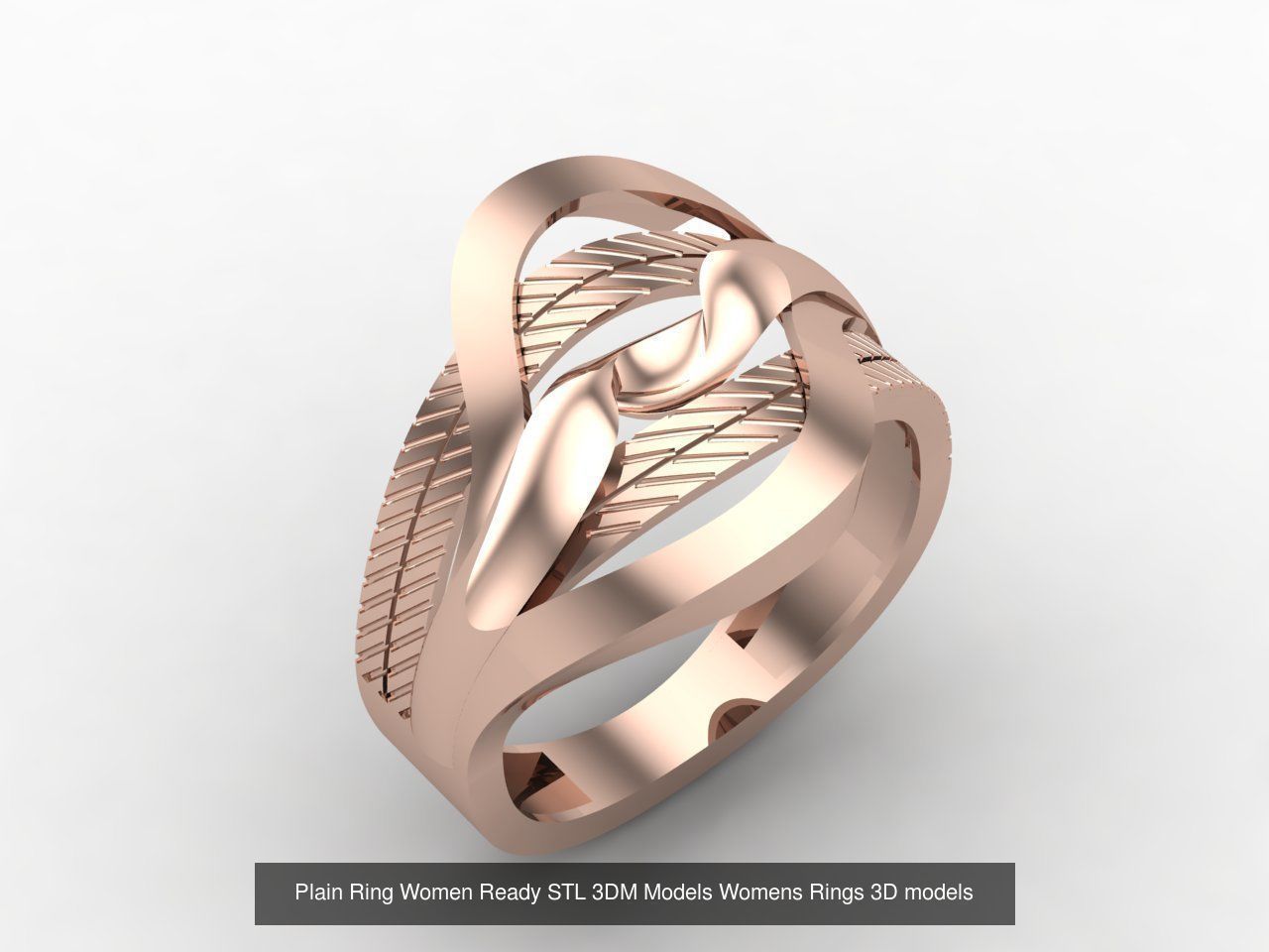 72 Model Files -Women Ring Womens Rings Plain Models  3DM STL 3D Model Collection_40