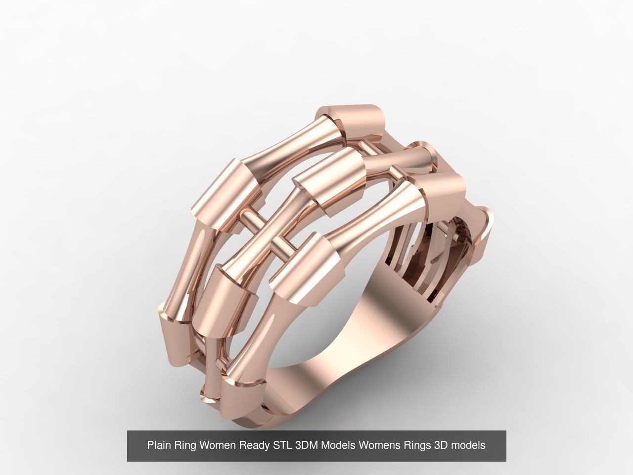 72 Model Files -Women Ring Womens Rings Plain Models  3DM STL 3D Model Collection_43