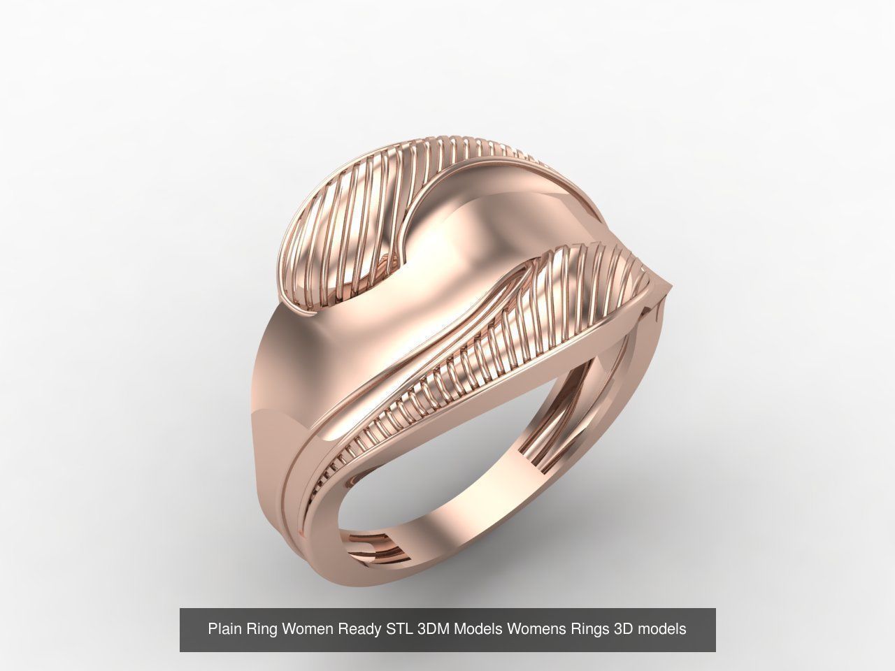 72 Model Files -Women Ring Womens Rings Plain Models  3DM STL 3D Model Collection_17