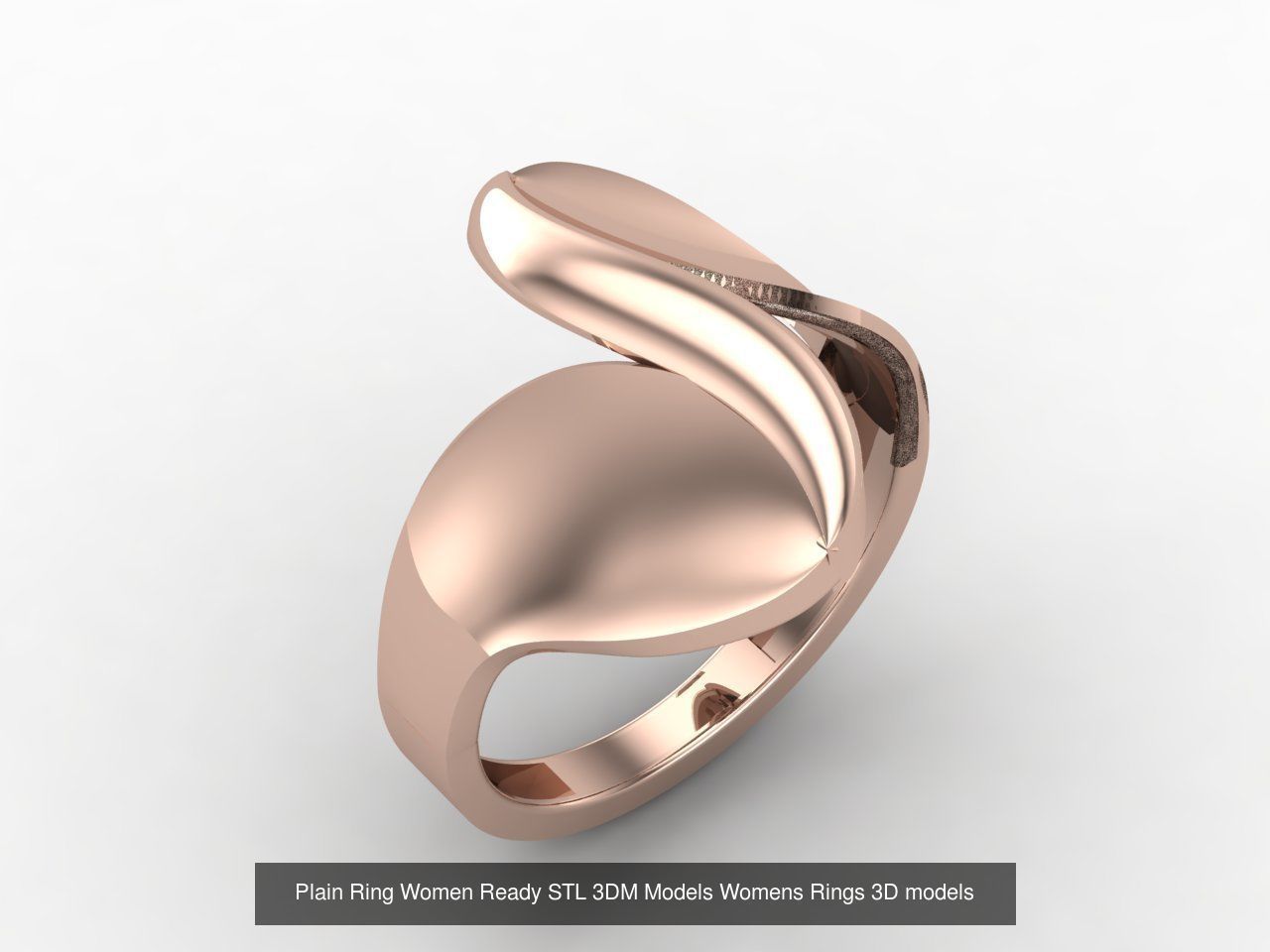 72 Model Files -Women Ring Womens Rings Plain Models  3DM STL 3D Model Collection_75