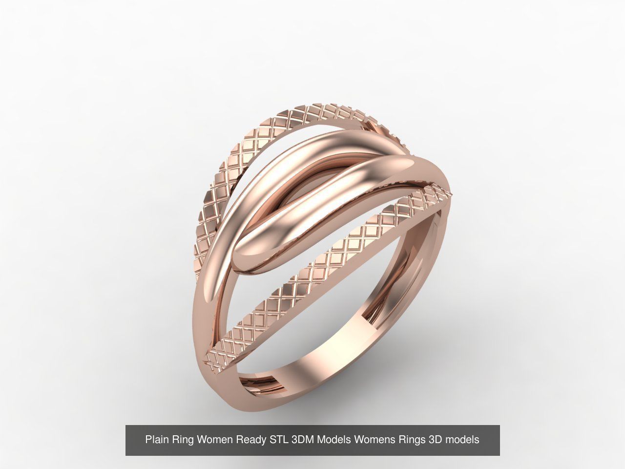 72 Model Files -Women Ring Womens Rings Plain Models  3DM STL 3D Model Collection_47