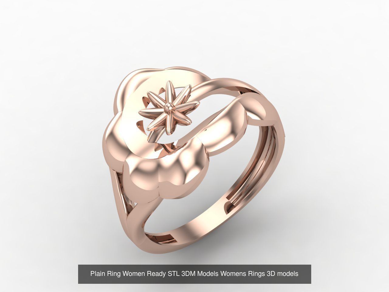 72 Model Files -Women Ring Womens Rings Plain Models  3DM STL 3D Model Collection_60