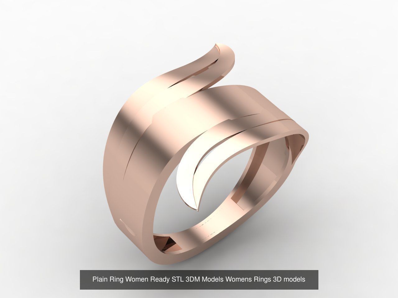 72 Model Files -Women Ring Womens Rings Plain Models  3DM STL 3D Model Collection_23