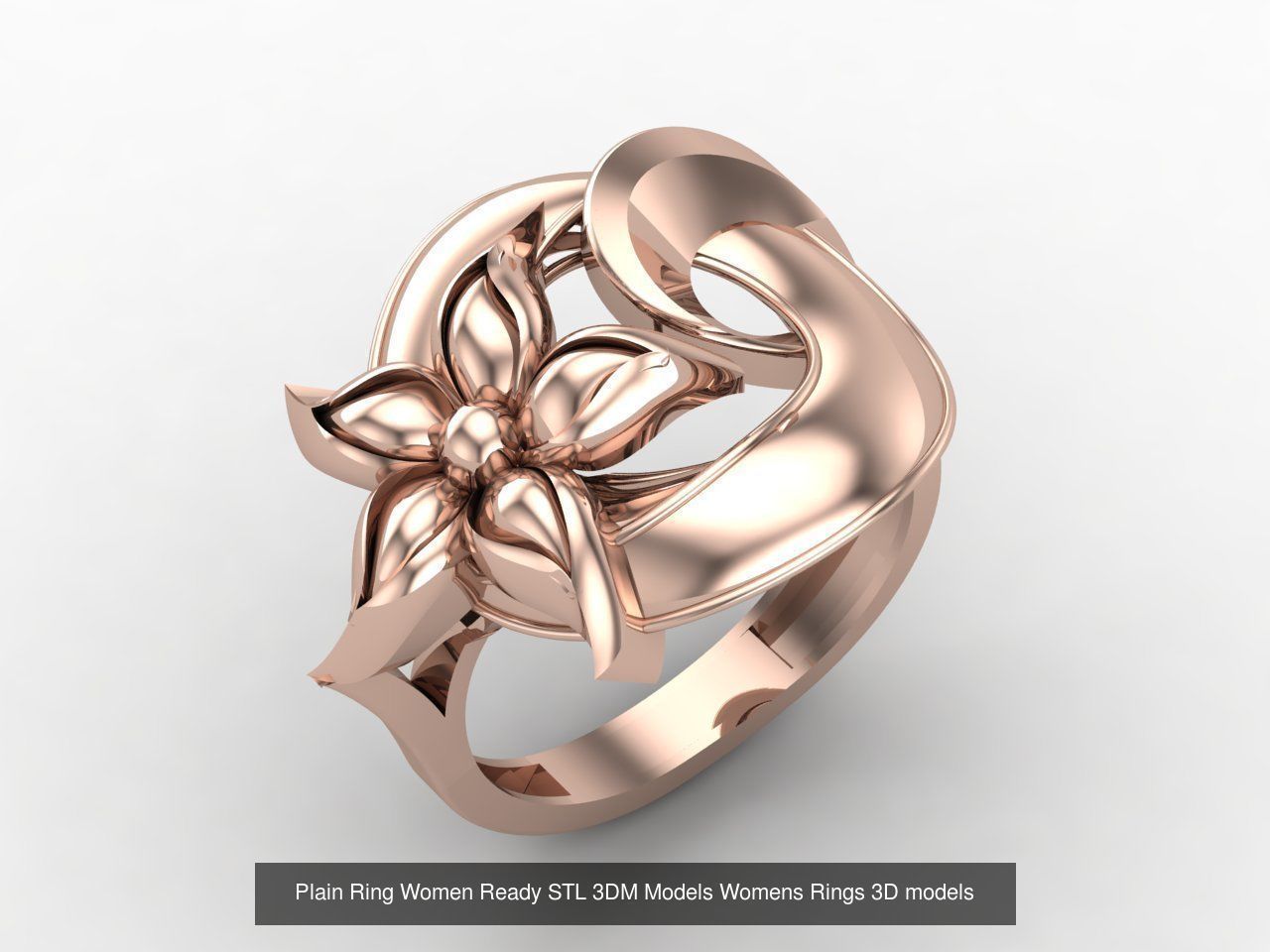 72 Model Files -Women Ring Womens Rings Plain Models  3DM STL 3D Model Collection_70