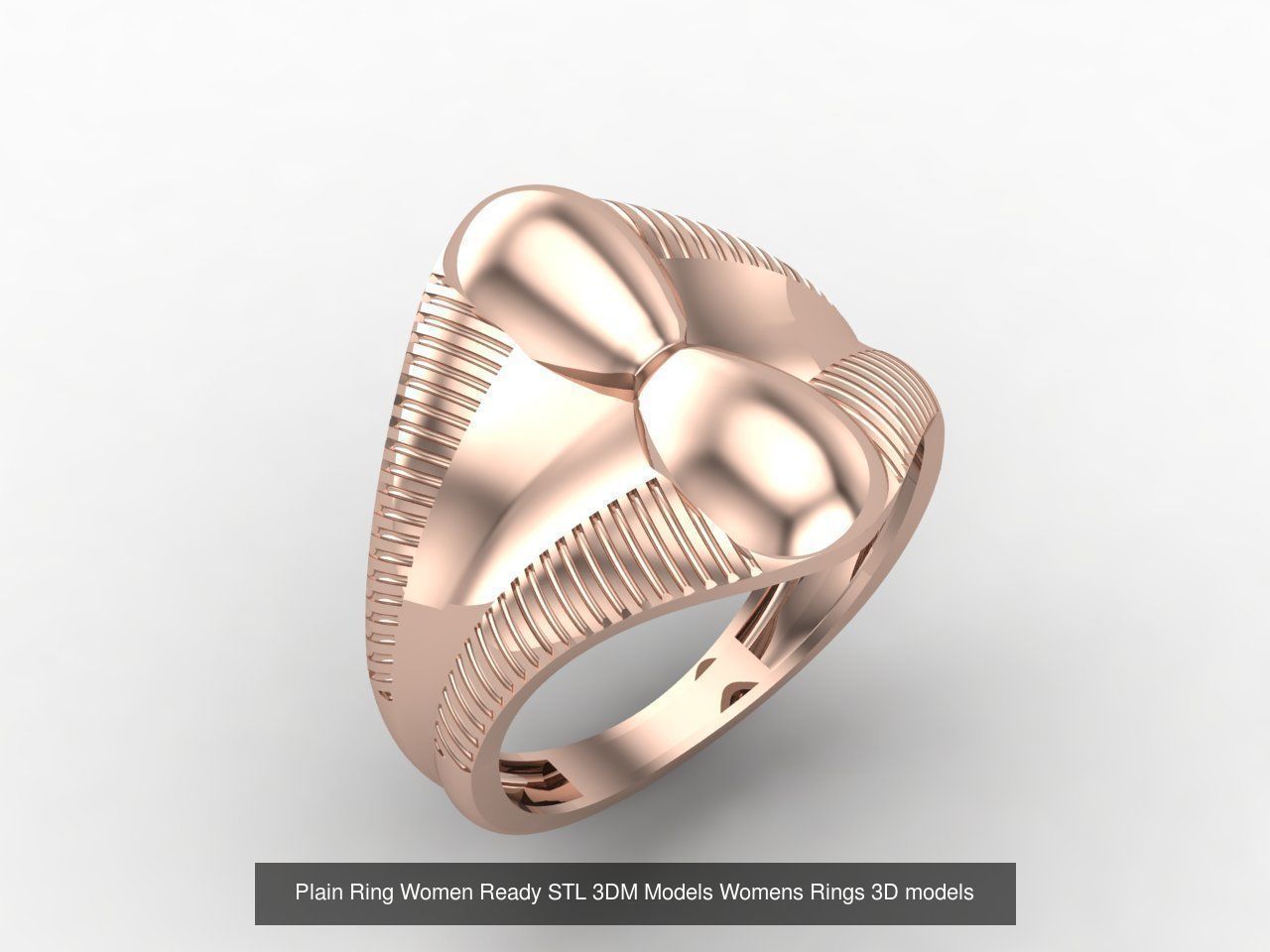 72 Model Files -Women Ring Womens Rings Plain Models  3DM STL 3D Model Collection_12