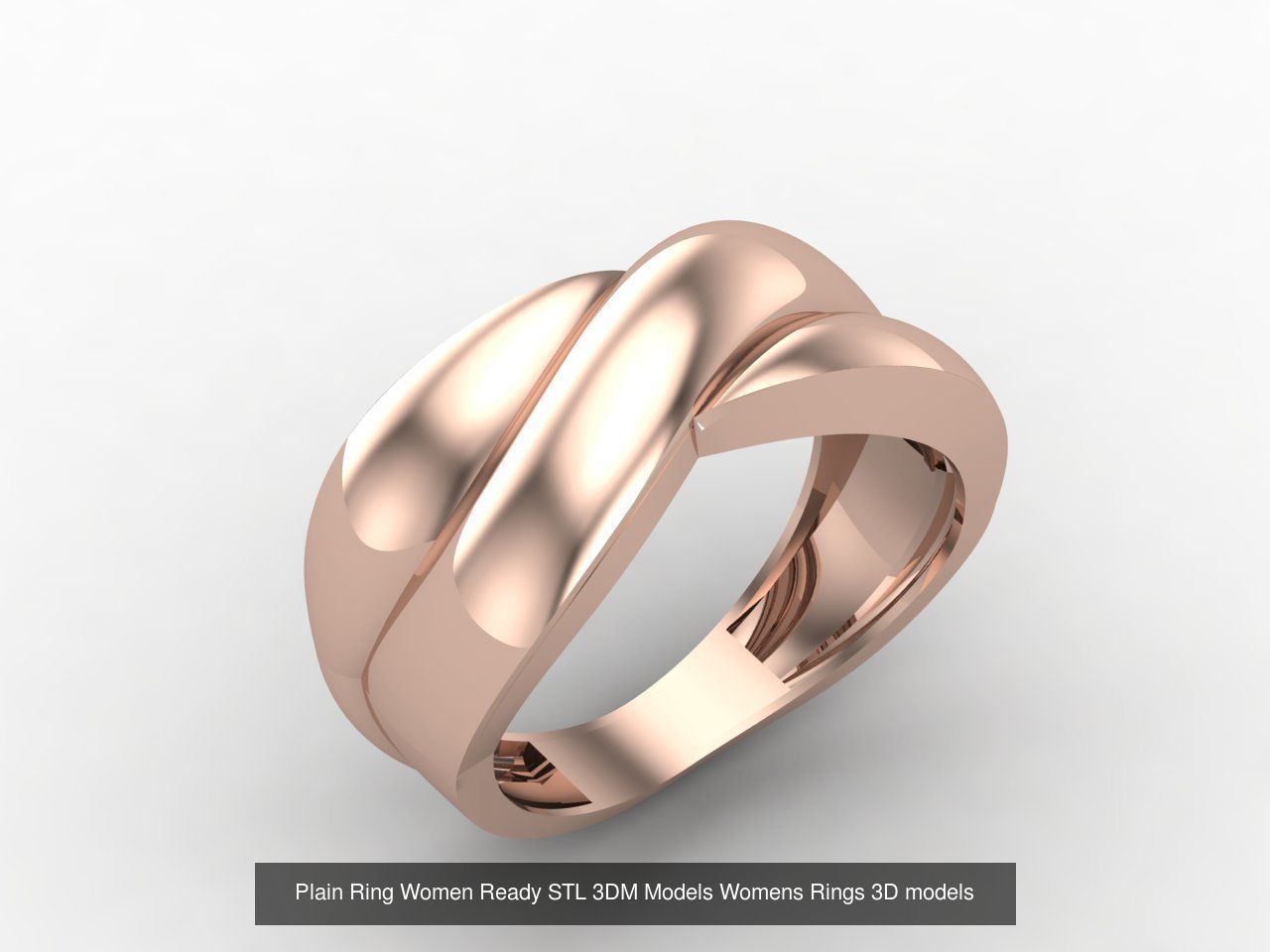 72 Model Files -Women Ring Womens Rings Plain Models  3DM STL 3D Model Collection_66