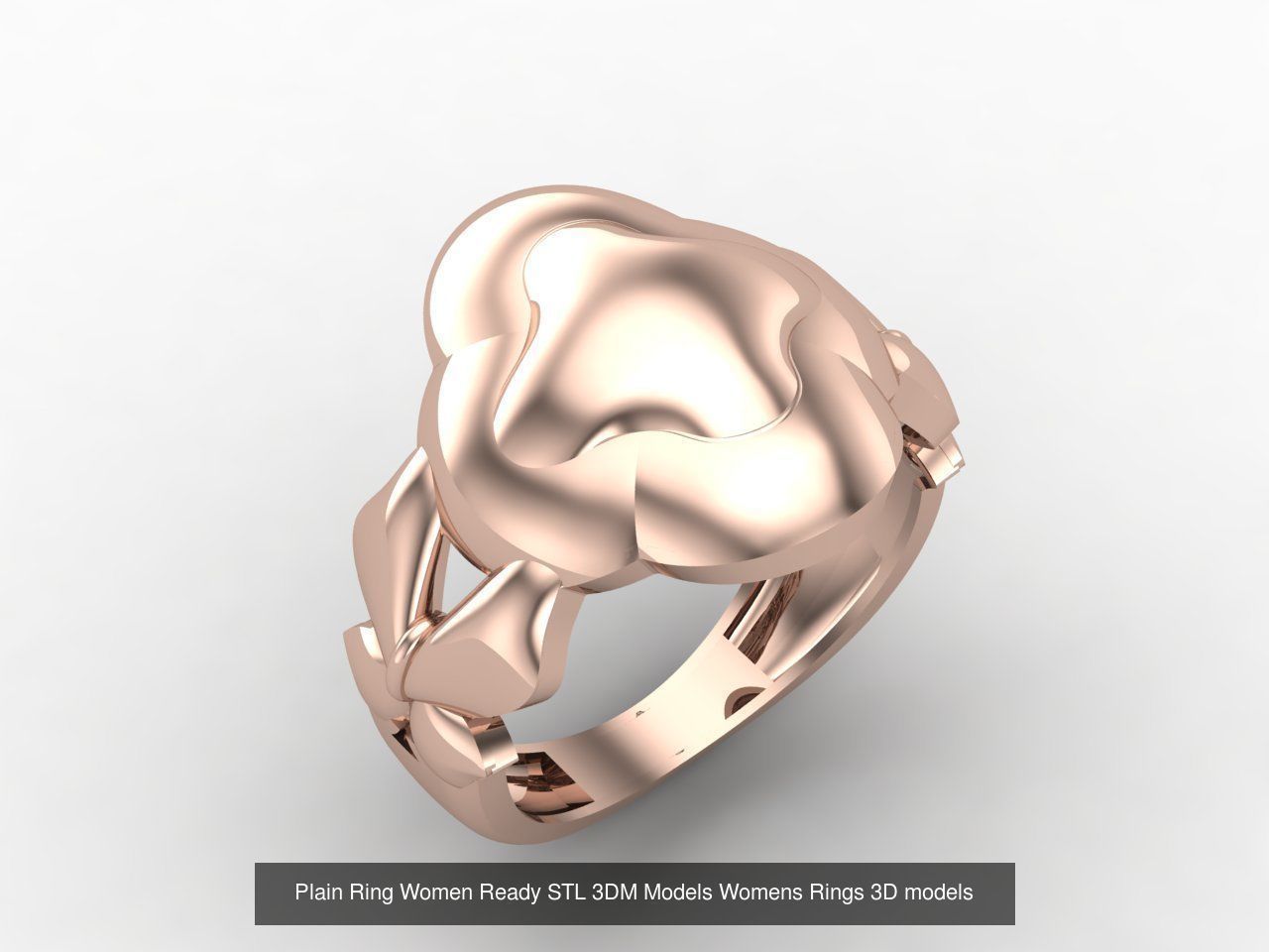 72 Model Files -Women Ring Womens Rings Plain Models  3DM STL 3D Model Collection_69