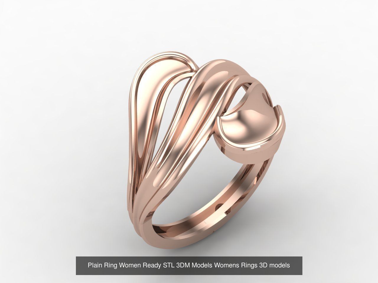 72 Model Files -Women Ring Womens Rings Plain Models  3DM STL 3D Model Collection_24