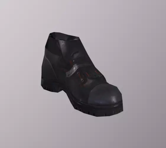 Fireman Shoes Low-poly 3D model_0