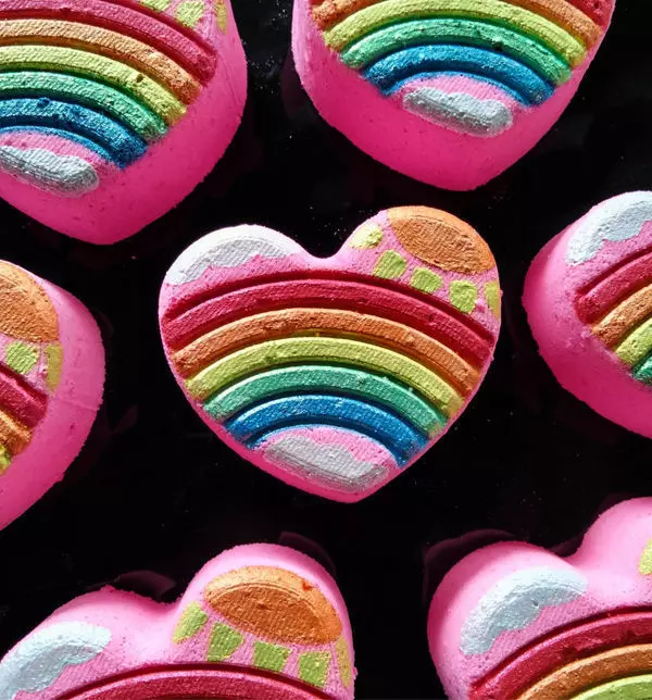 Bath Bomb Mold Hybrid Rainbow Heart - Digital File  3D print model_0