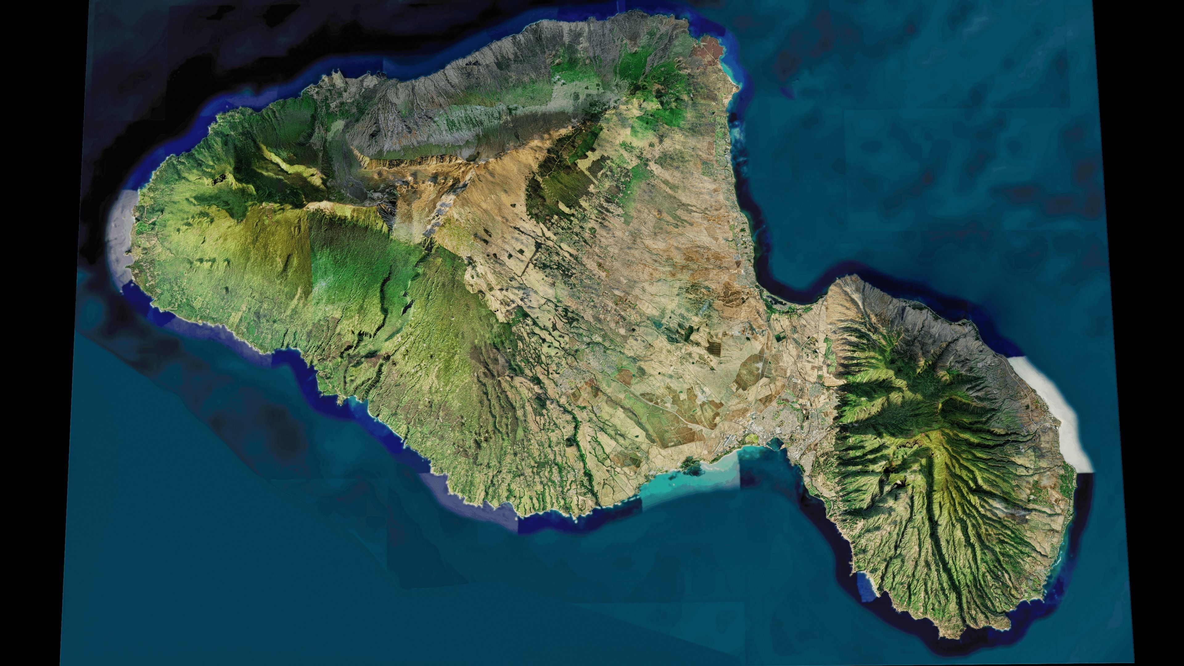 Maui island full 3d model terrain 3D model_7