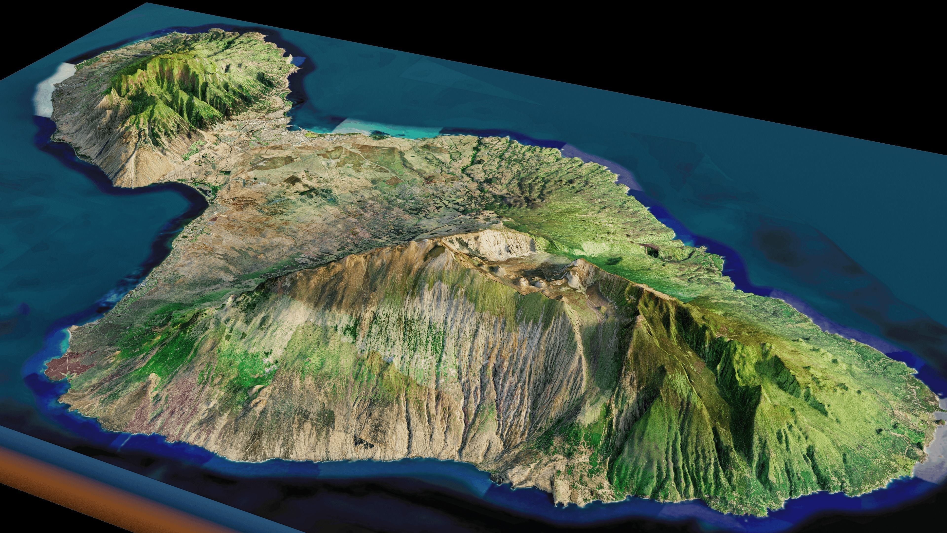 Maui island full 3d model terrain 3D model_1