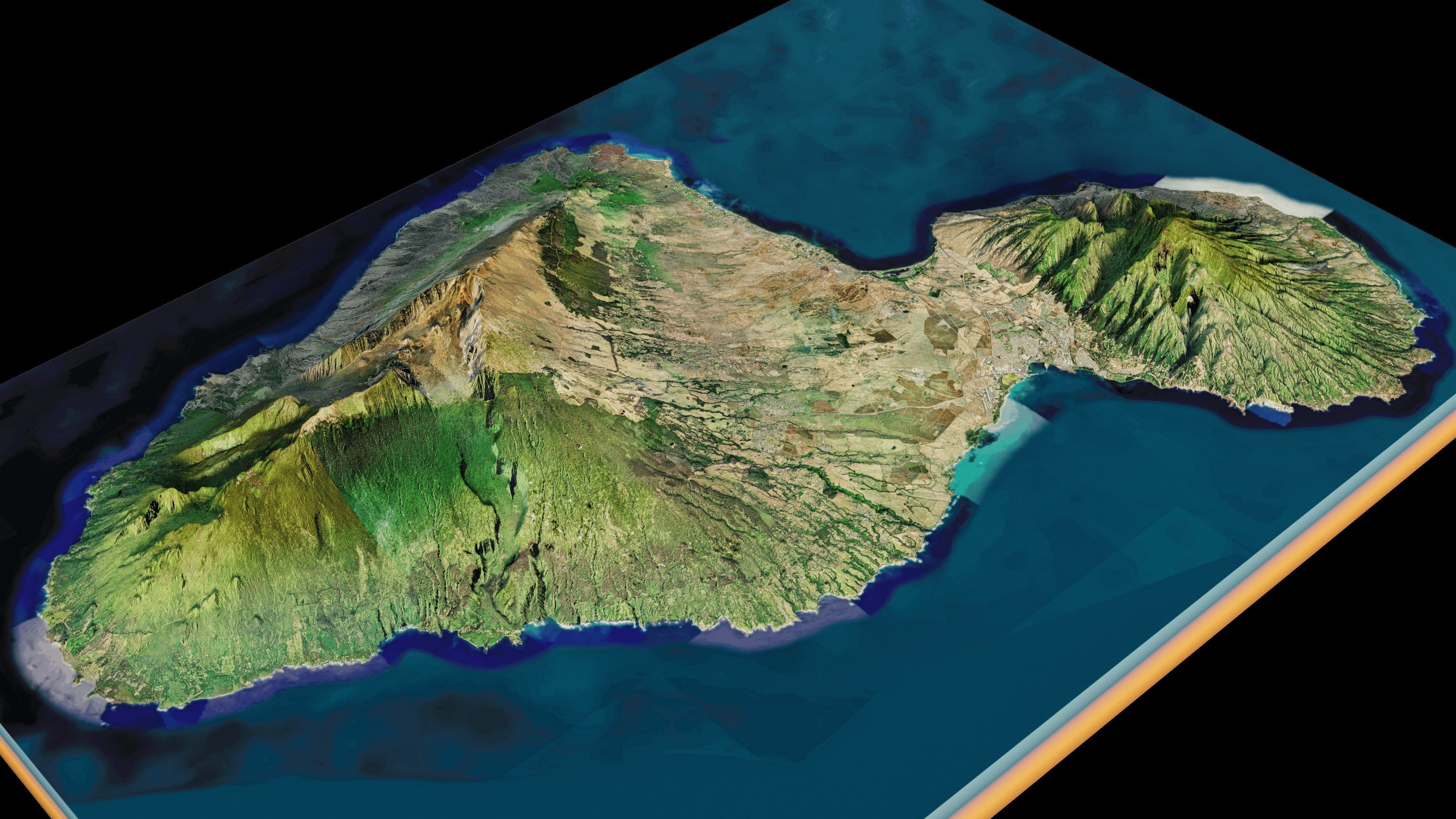 Maui island full 3d model terrain 3D model_5