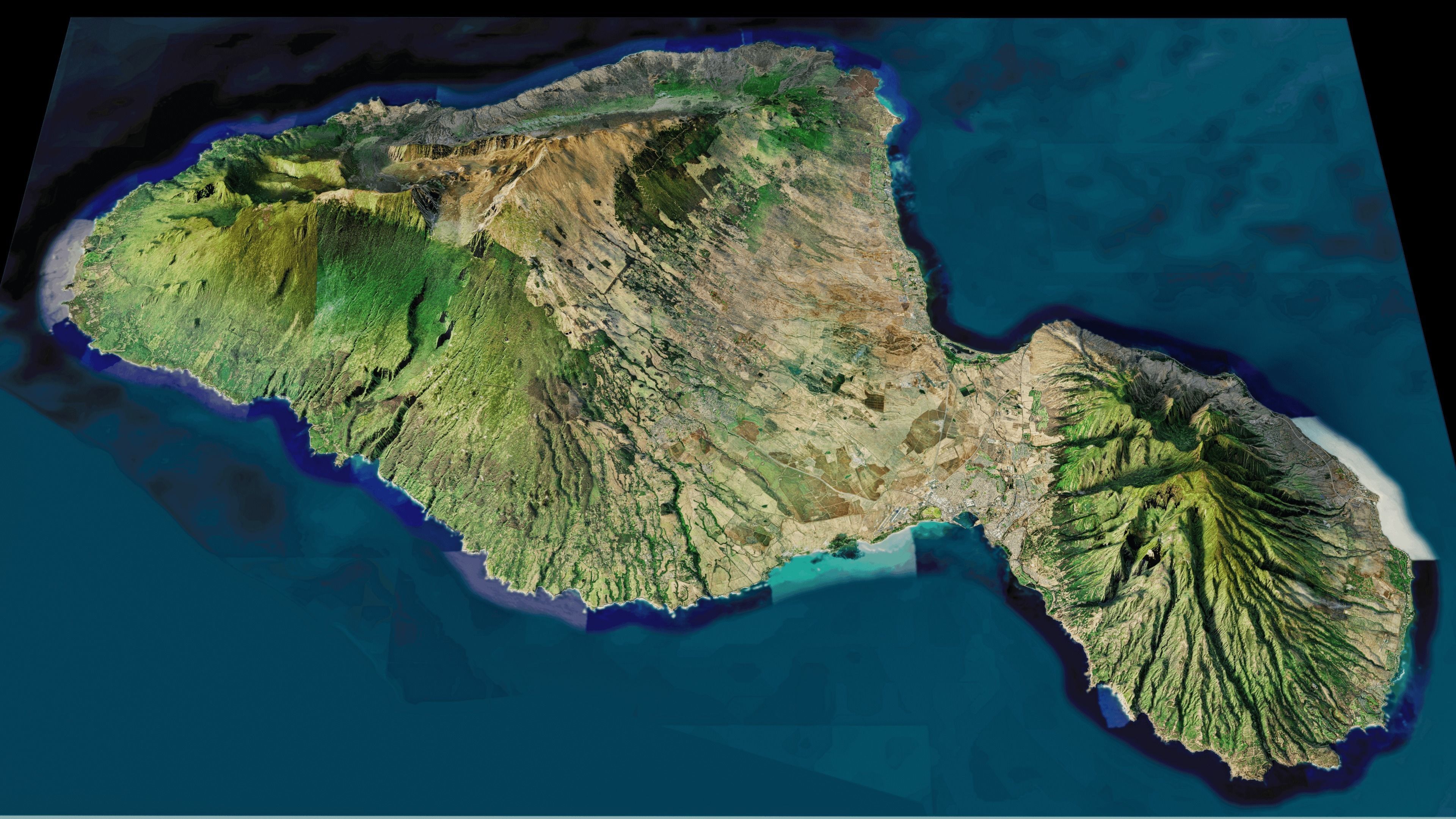 Maui island full 3d model terrain 3D model_8