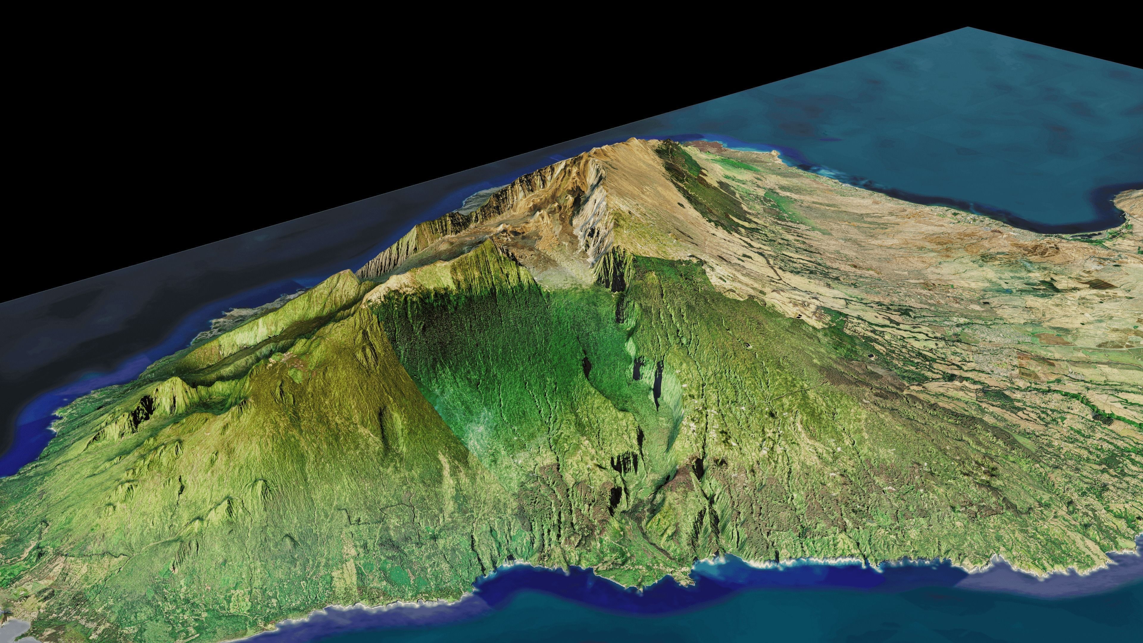 Maui island full 3d model terrain 3D model_6