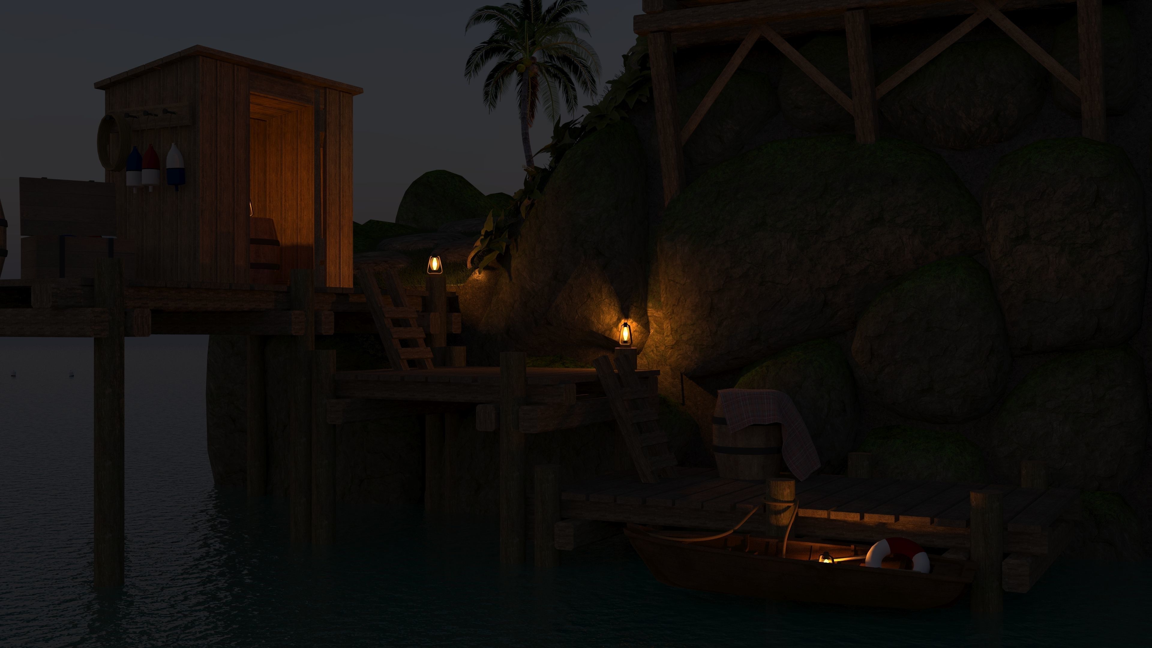 Fishermans Island Low-poly 3D model_8