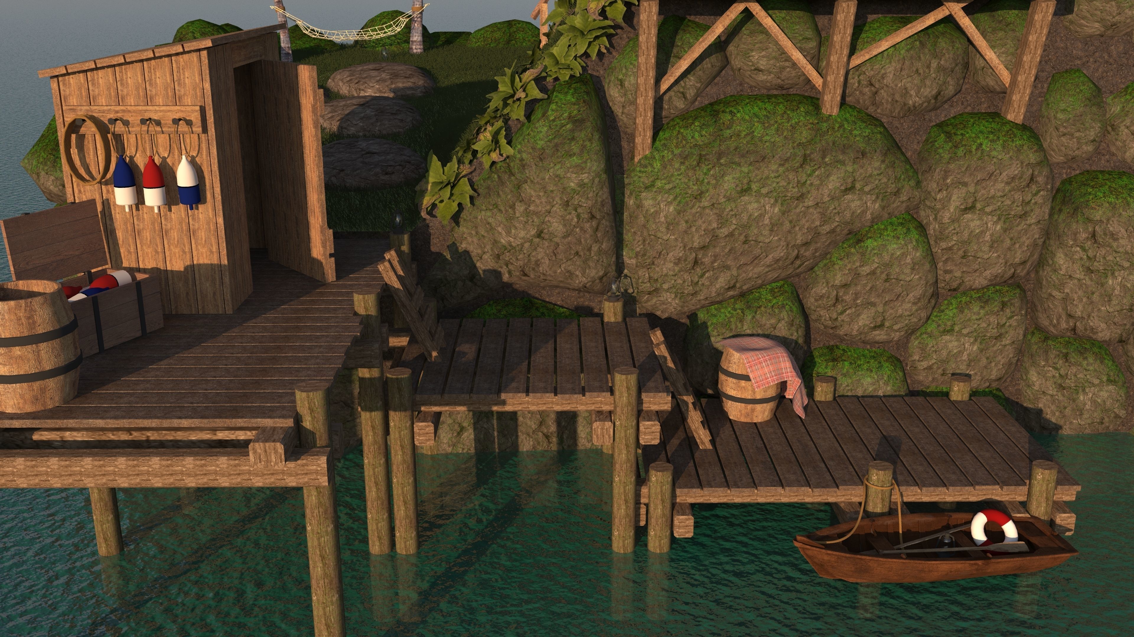 Fishermans Island Low-poly 3D model_4