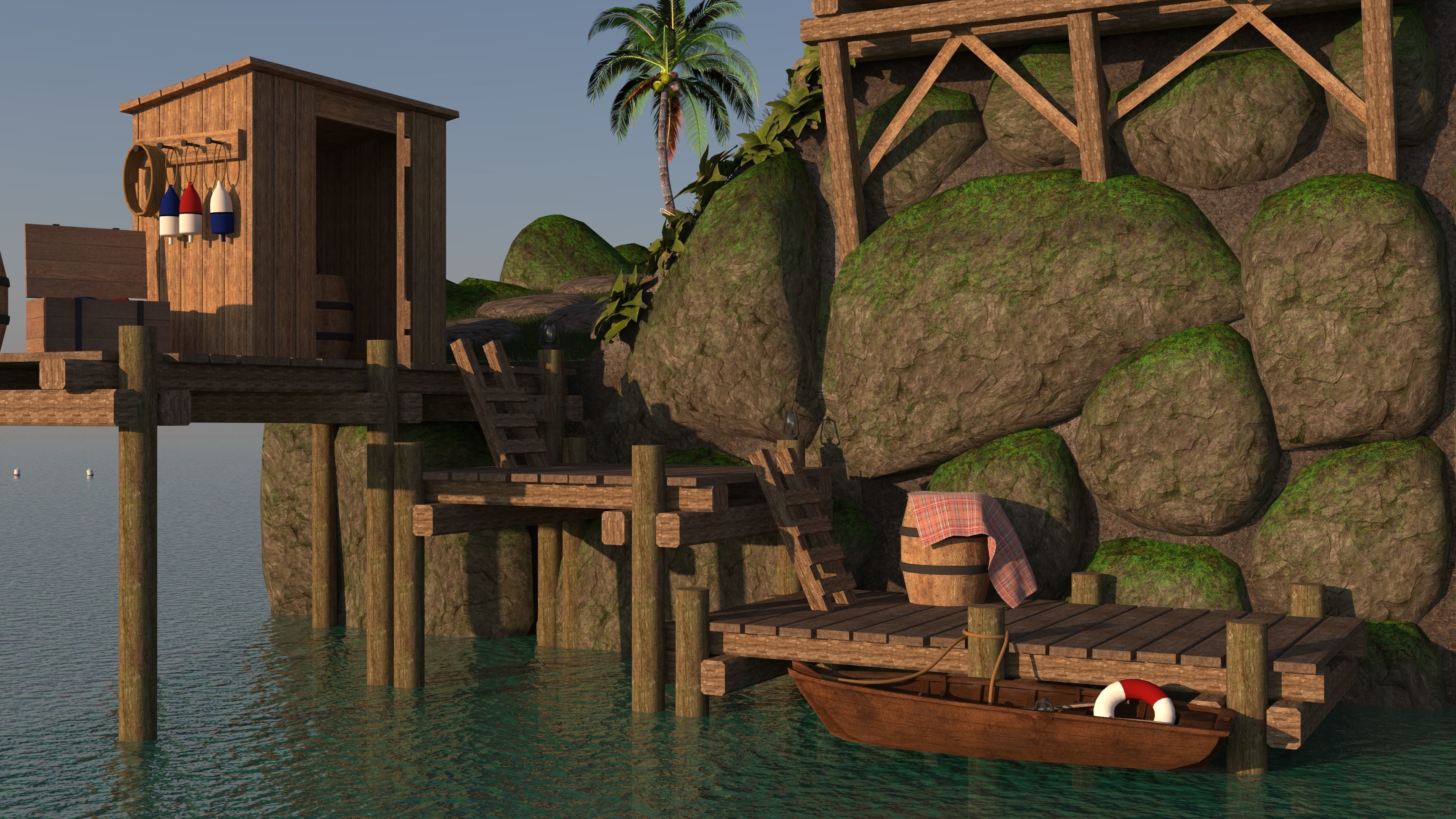 Fishermans Island Low-poly 3D model_1