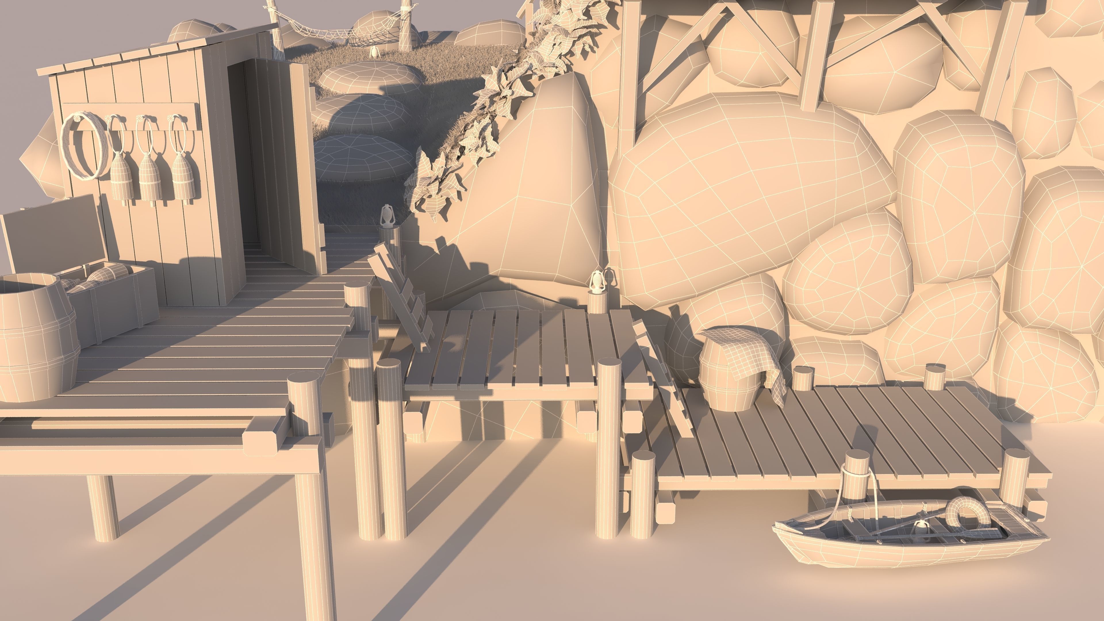 Fishermans Island Low-poly 3D model_18