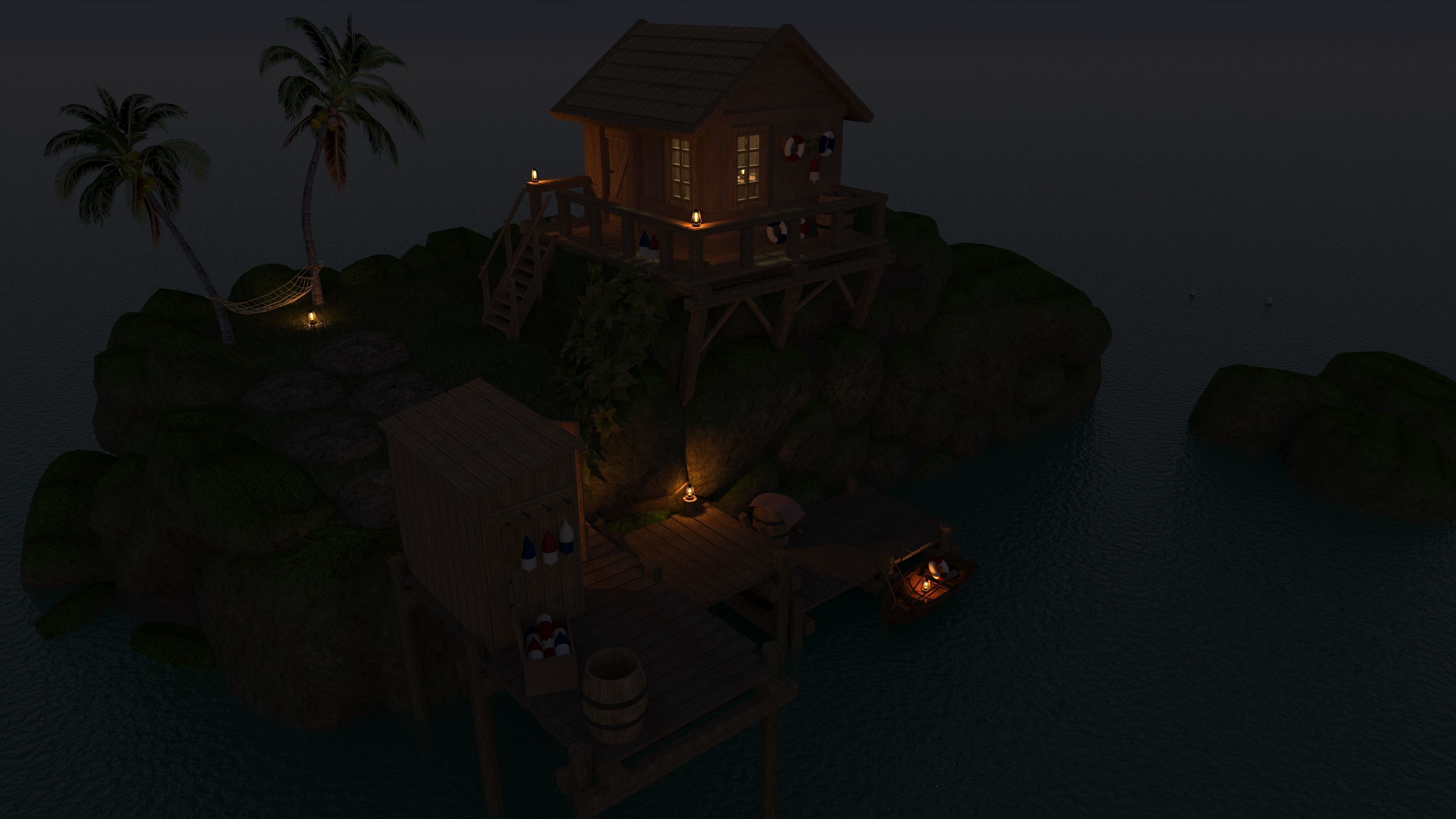 Fishermans Island Low-poly 3D model_13