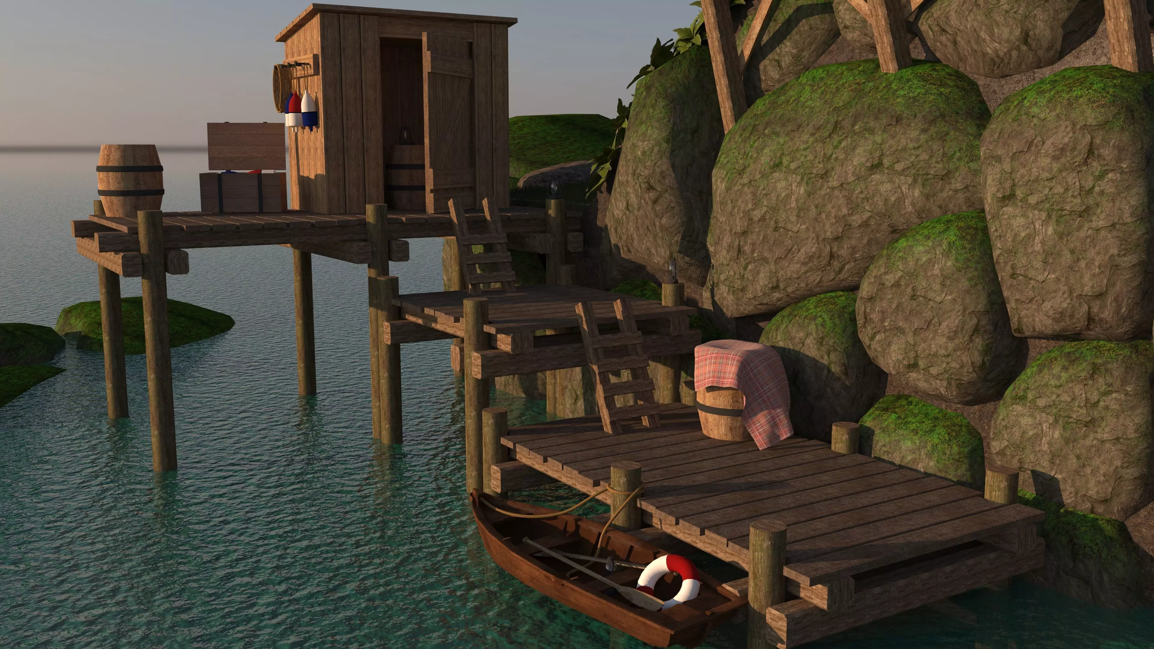 Fishermans Island Low-poly 3D model_0