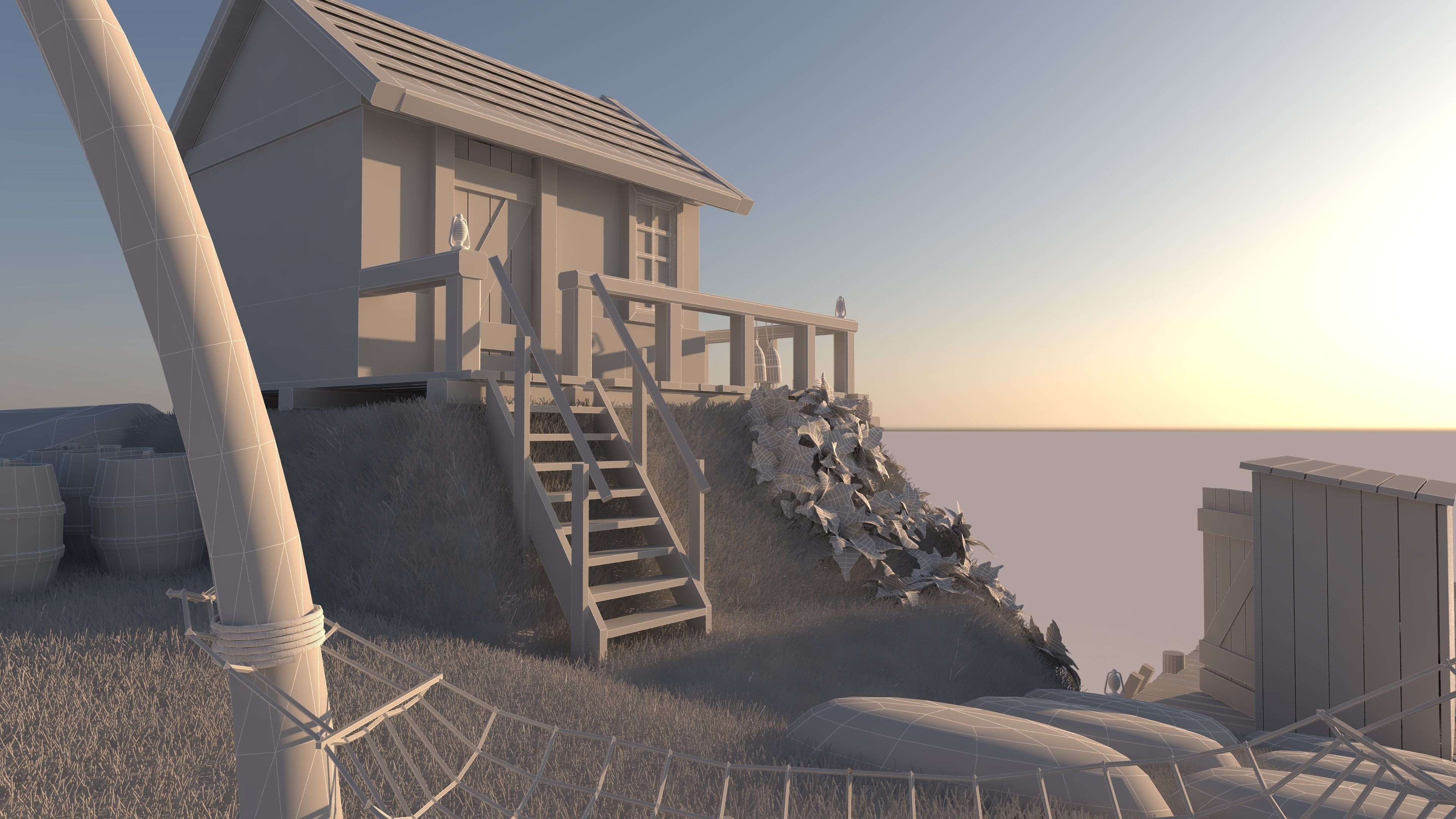 Fishermans Island Low-poly 3D model_19