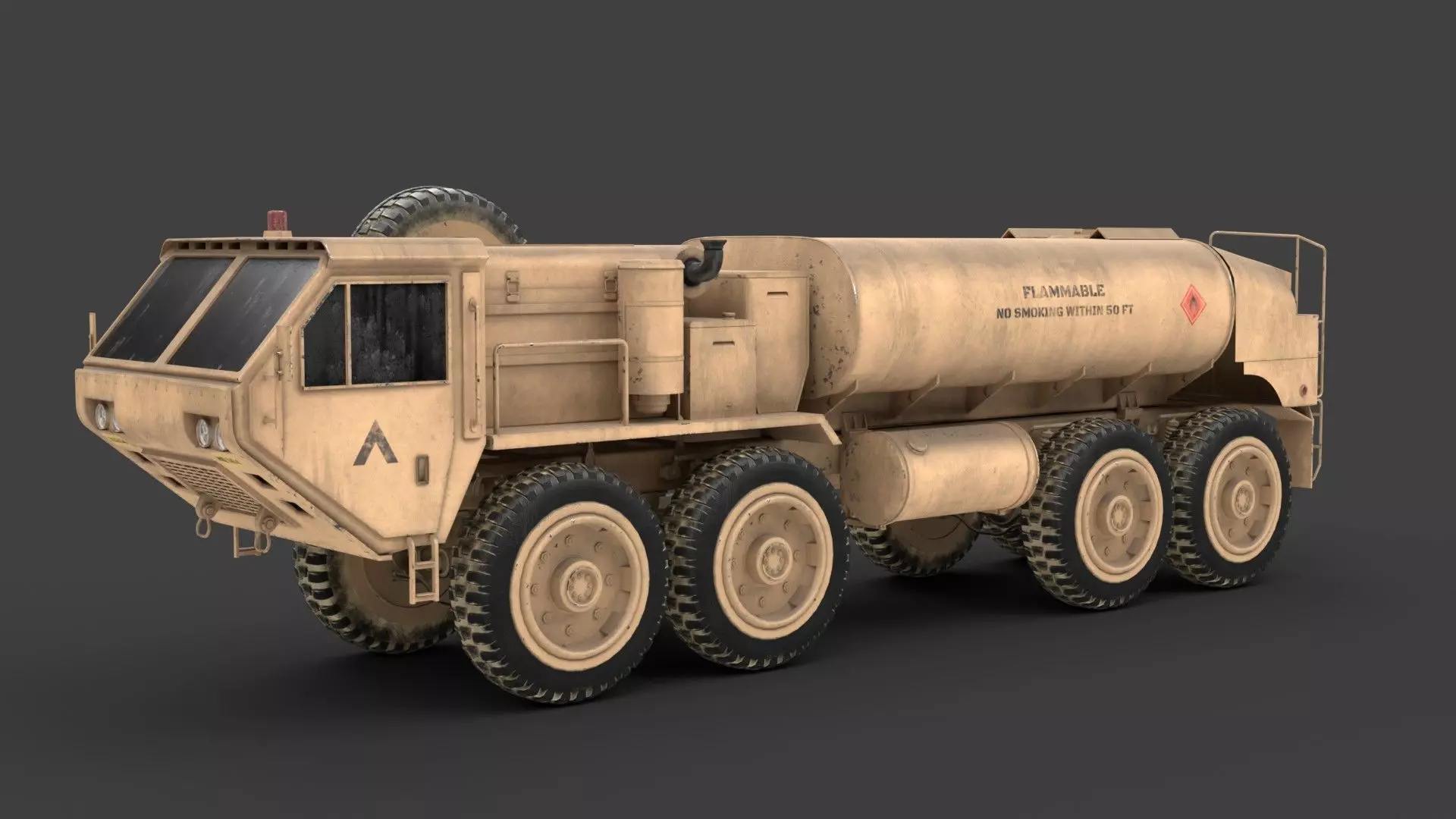 Oshkosh HEMTT A2 M977 Diesel truck 3D model