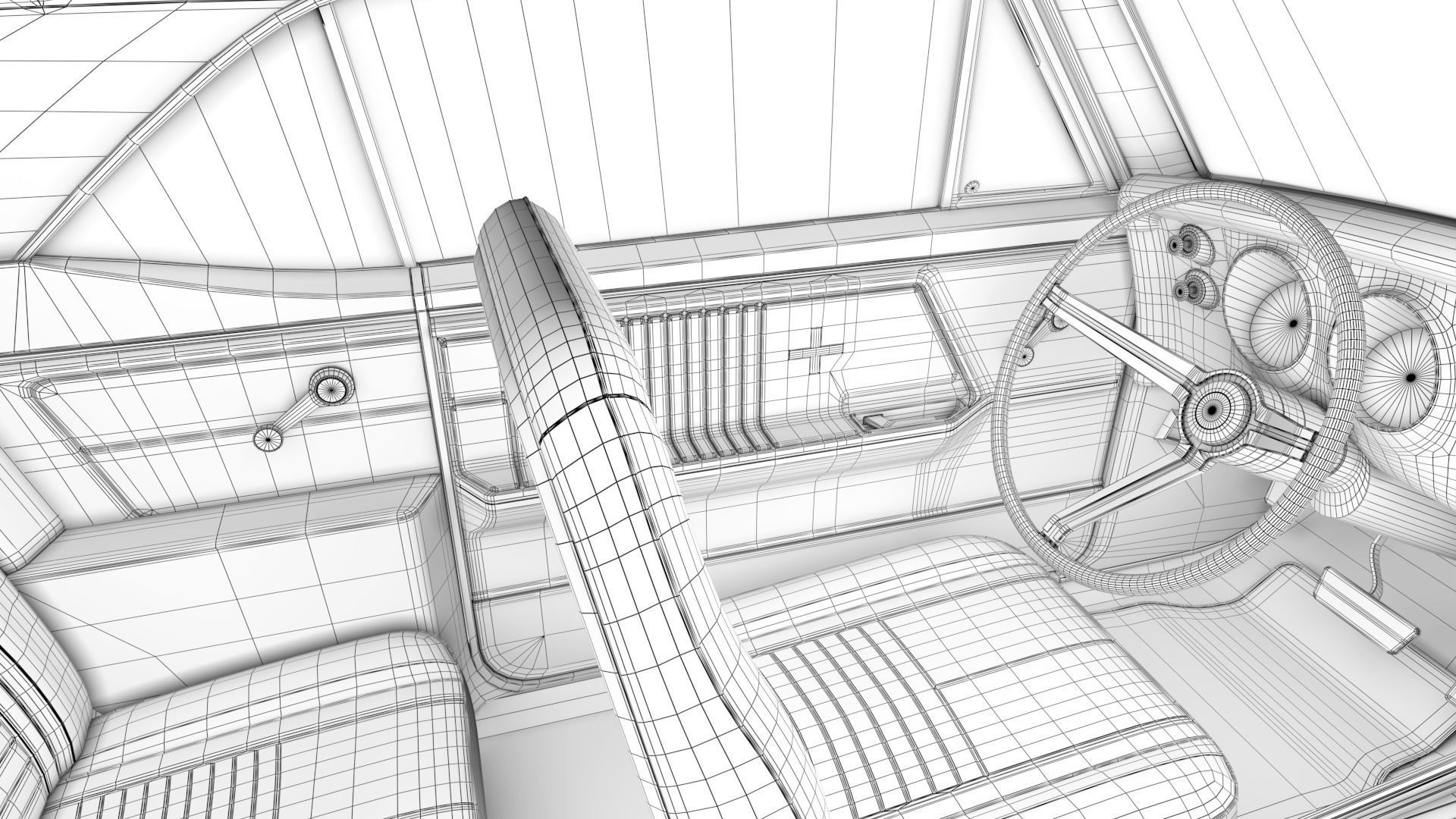 Chevrolet Camaro 1967 Low-poly 3D model_23