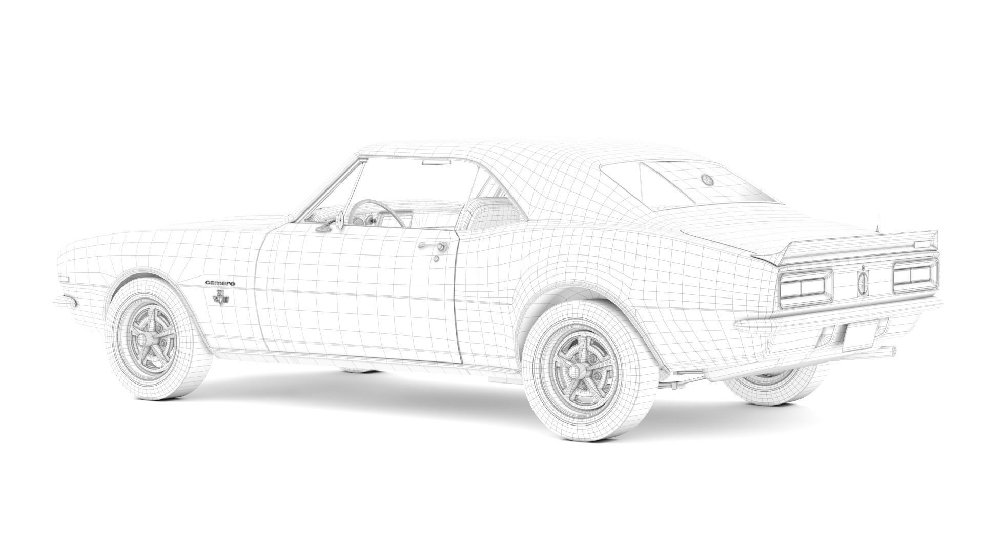 Chevrolet Camaro 1967 Low-poly 3D model_18
