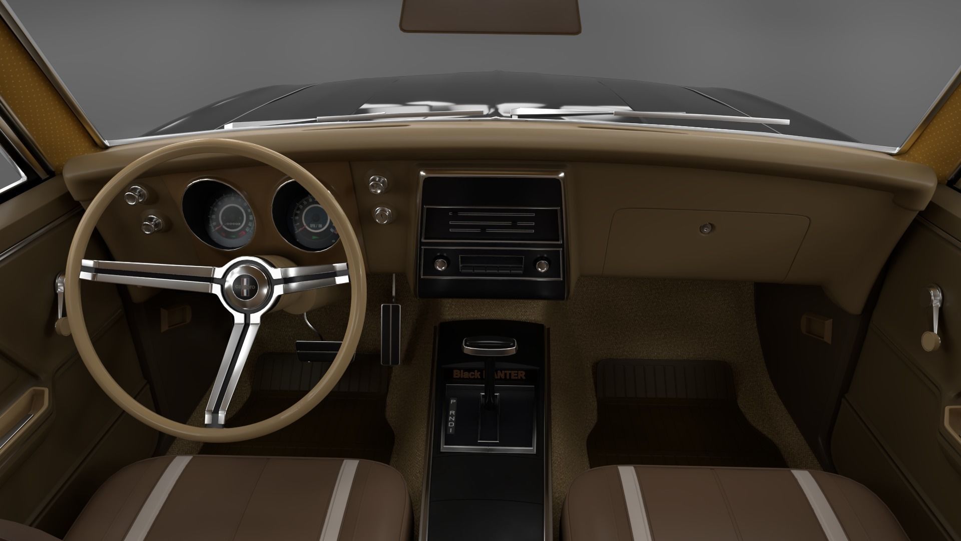 Chevrolet Camaro 1967 Low-poly 3D model_9