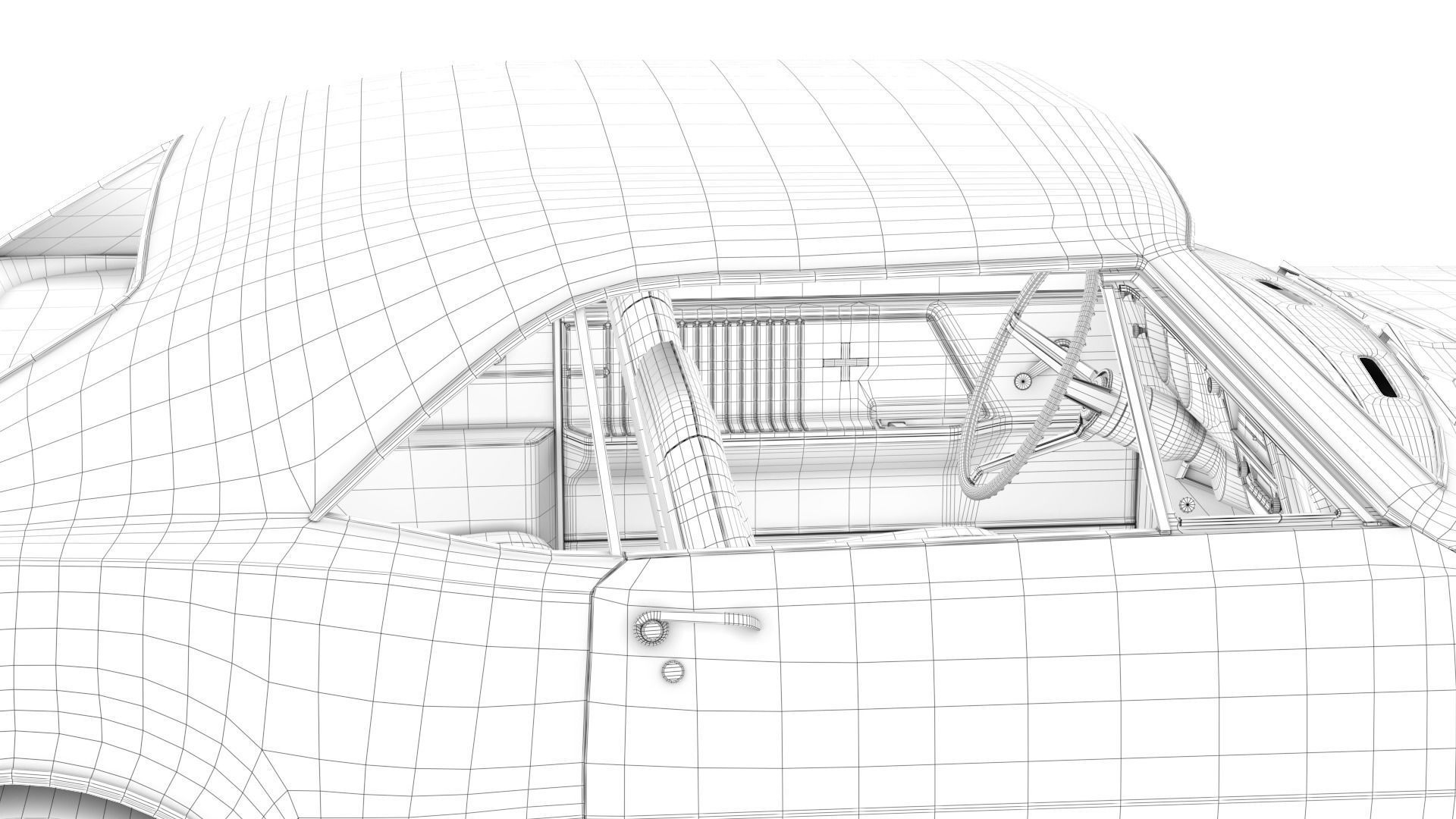 Chevrolet Camaro 1967 Low-poly 3D model_21