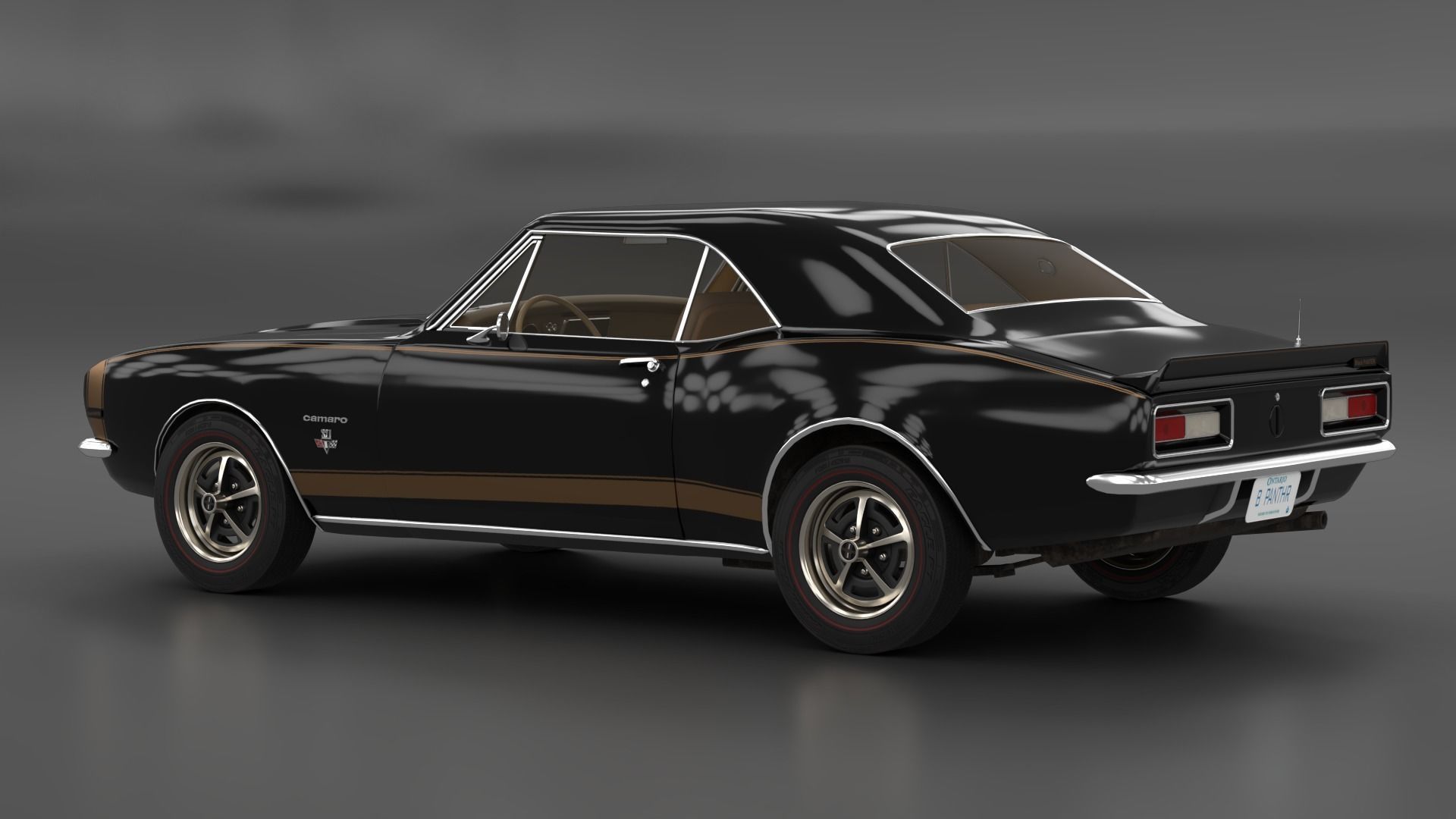 Chevrolet Camaro 1967 Low-poly 3D model_5