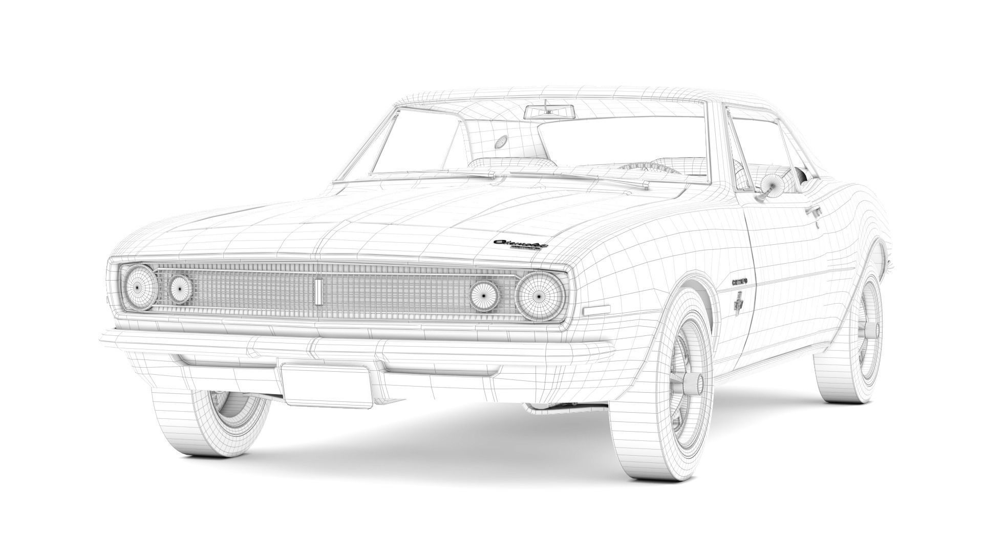 Chevrolet Camaro 1967 Low-poly 3D model_15