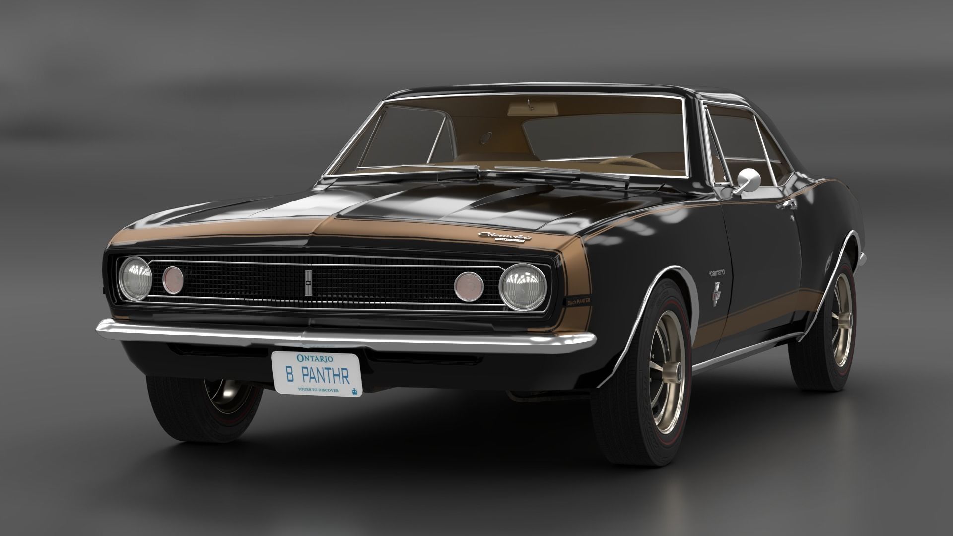 Chevrolet Camaro 1967 Low-poly 3D model_2