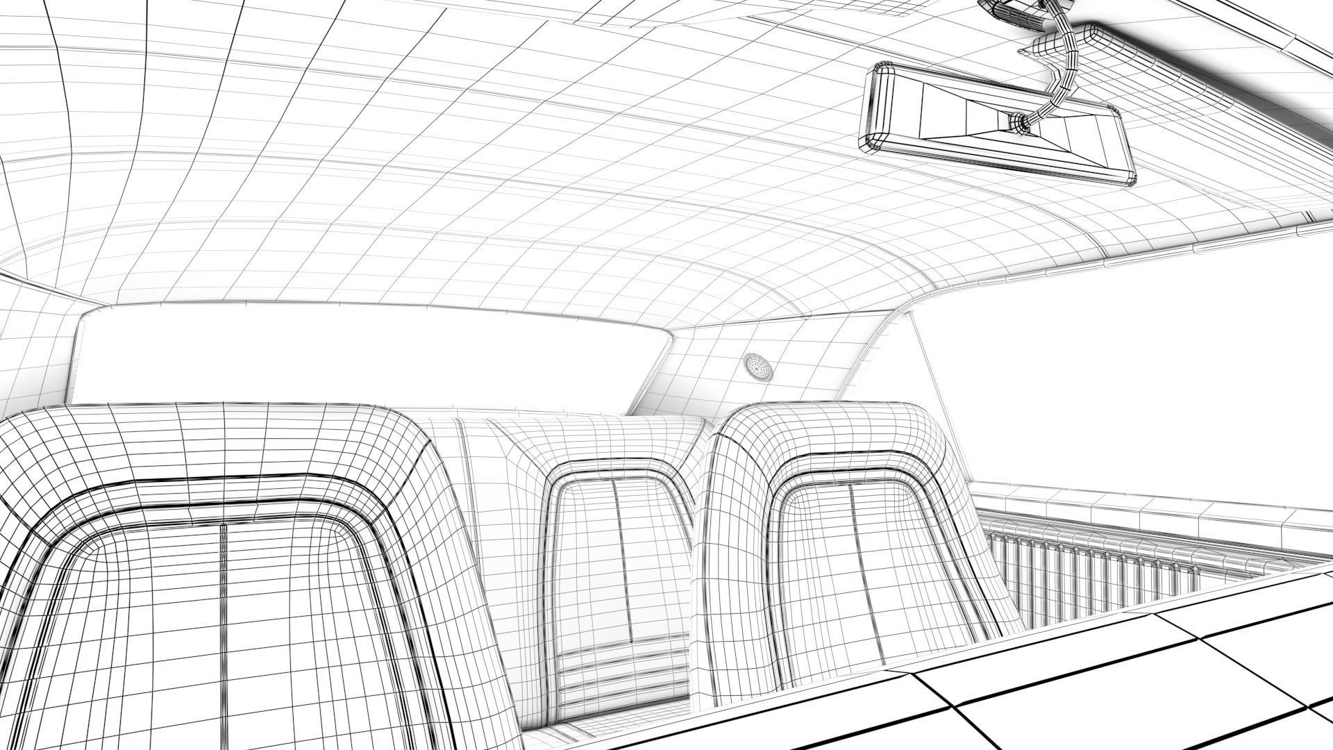 Chevrolet Camaro 1967 Low-poly 3D model_24