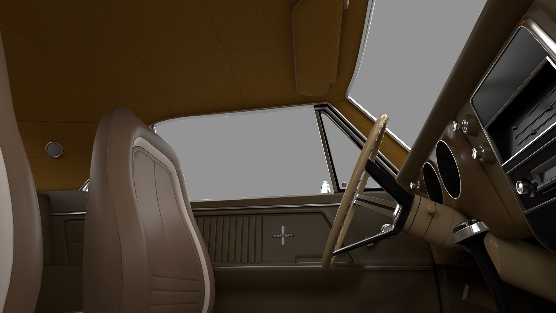 Chevrolet Camaro 1967 Low-poly 3D model_12